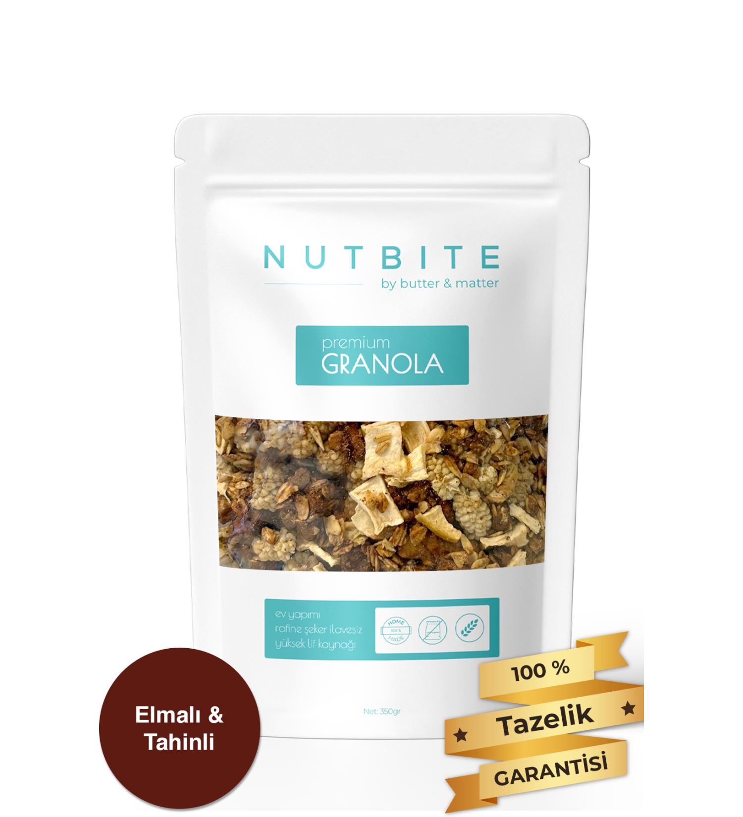 NUTBITE Apple & Tahini Granola 350gr - No Added Sugar - Gourmet Series - Buy Online on GoSupps.com