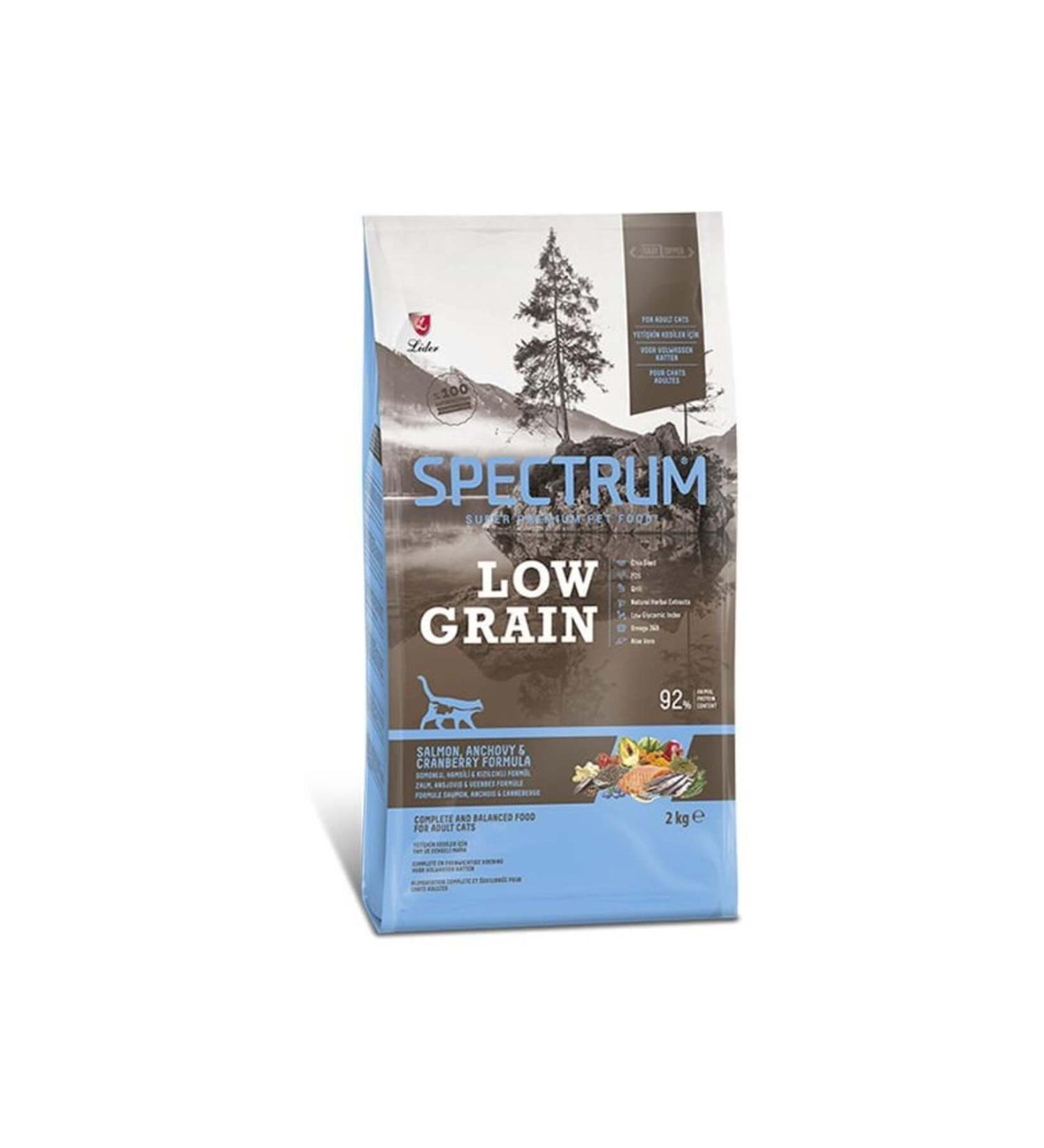 Spectrum Low Grain Salmon Anchovy and Blueberry Adult Cat Food 2 Kg - 790776