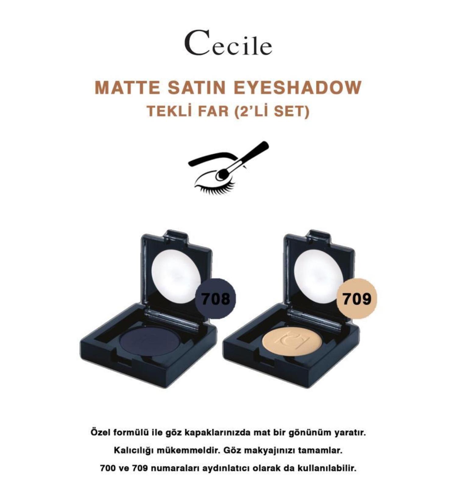 Cecile Matte Intense Pigment Light-Dark Eyeshadow 708-709