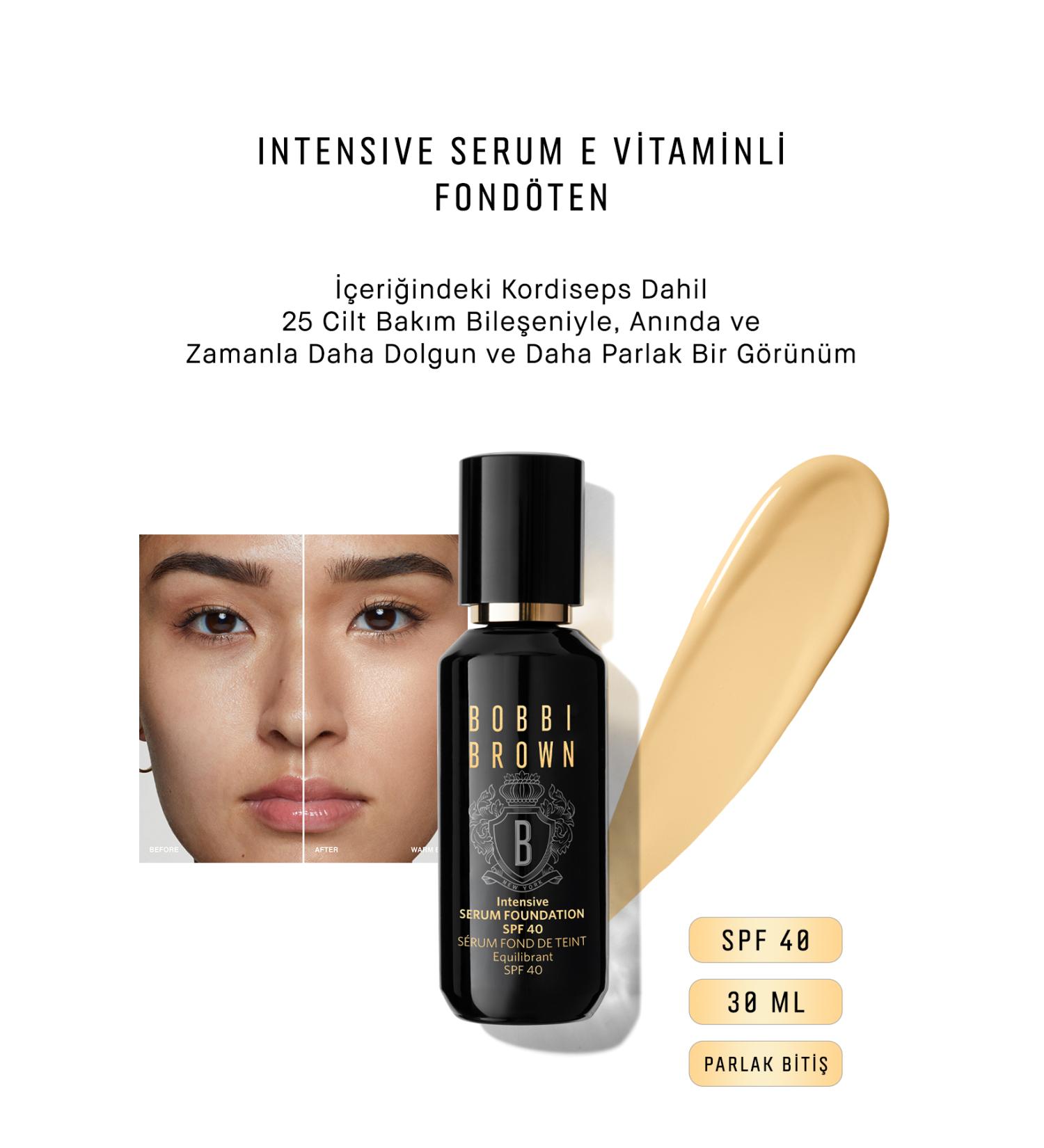 Bobbi Brown Intensive Serum Vitamin E Foundation Spf 40 Shiny Finish 30 ml - Warm Beige 716170229232 - Buy Online on GoSupps.com