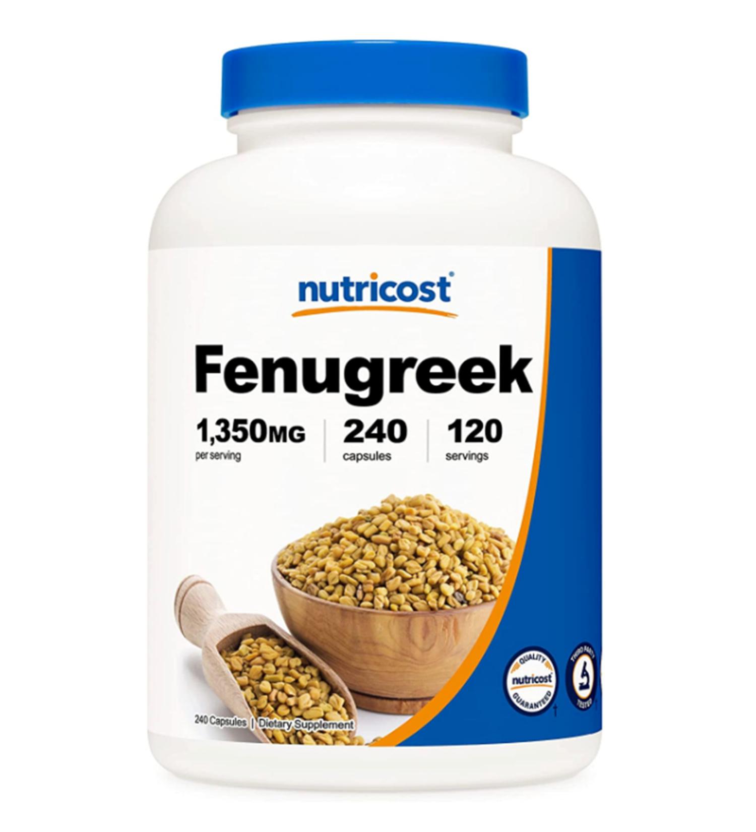 Nutricost Fenugreek Seed 1350mg 240 Capsules - Gluten Free Non-gmo-tr Only Authorized Seller.37