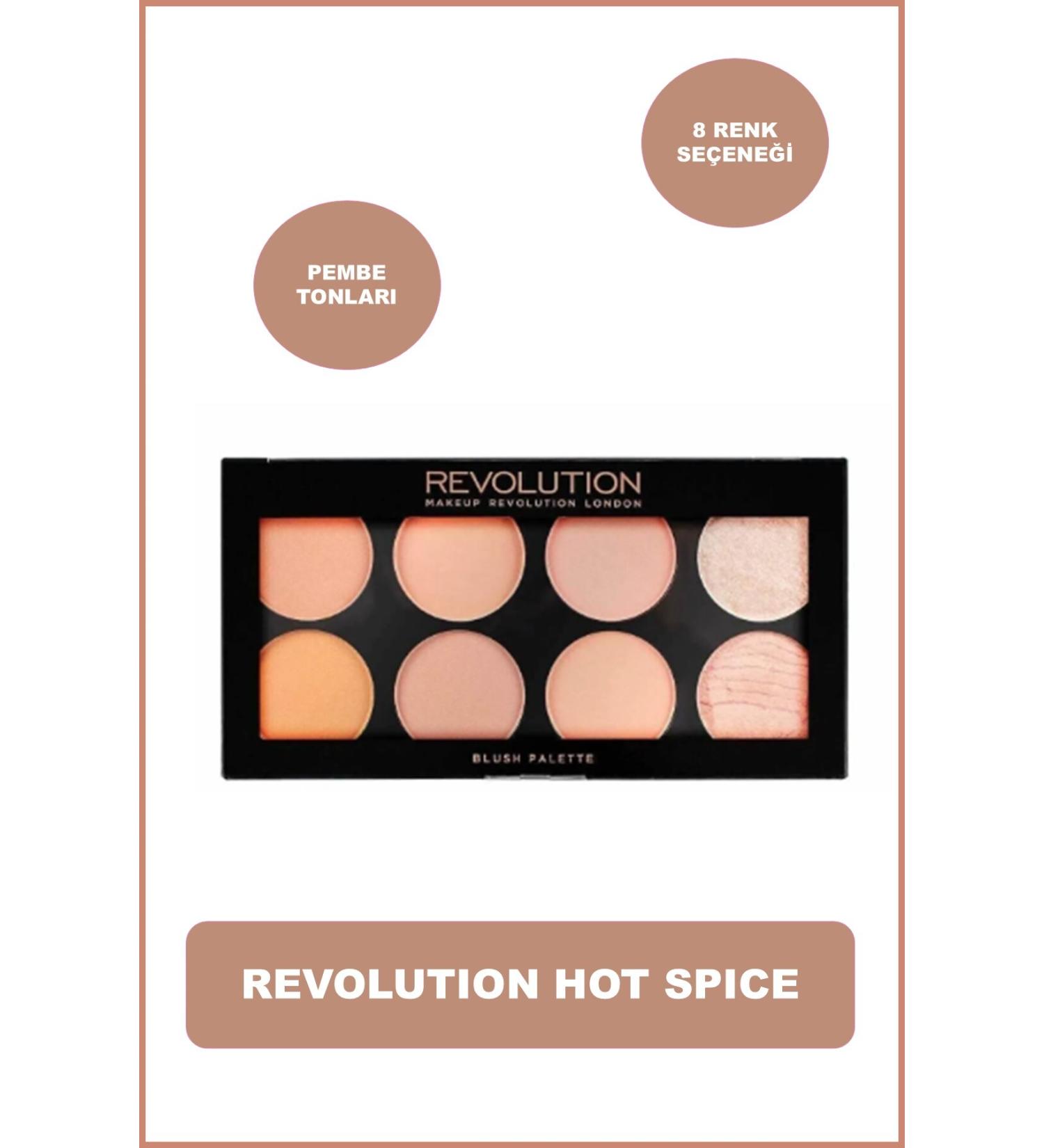 Revolution Hot Spice Ultra Pink Shades 8-Pack Blush Palette - Buy Online on GoSupps.com