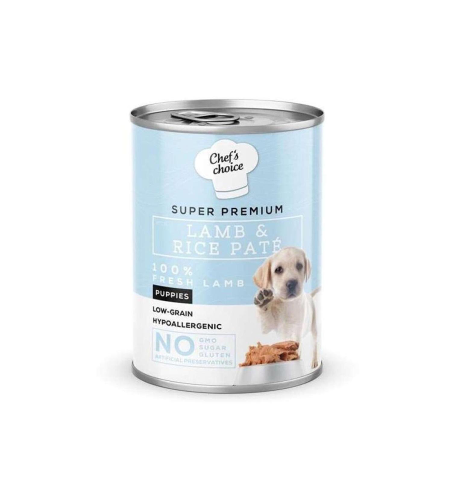 Chefs Choice New Lamb & Rice Pate Lamb and Rice Puppy Canned Food 400 gr (STT:06/2026) - Pets