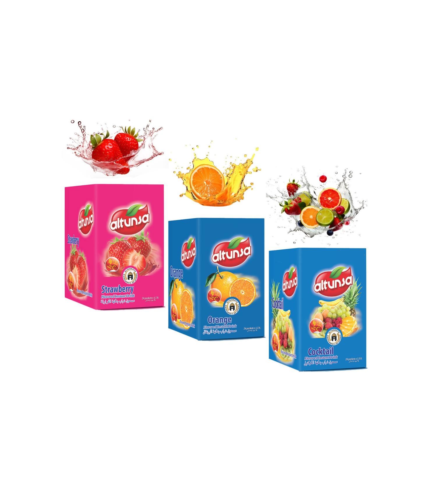 Altunsa Strawberry Orange Cocktail Powder Drink Set - Buy Online on GoSupps.com