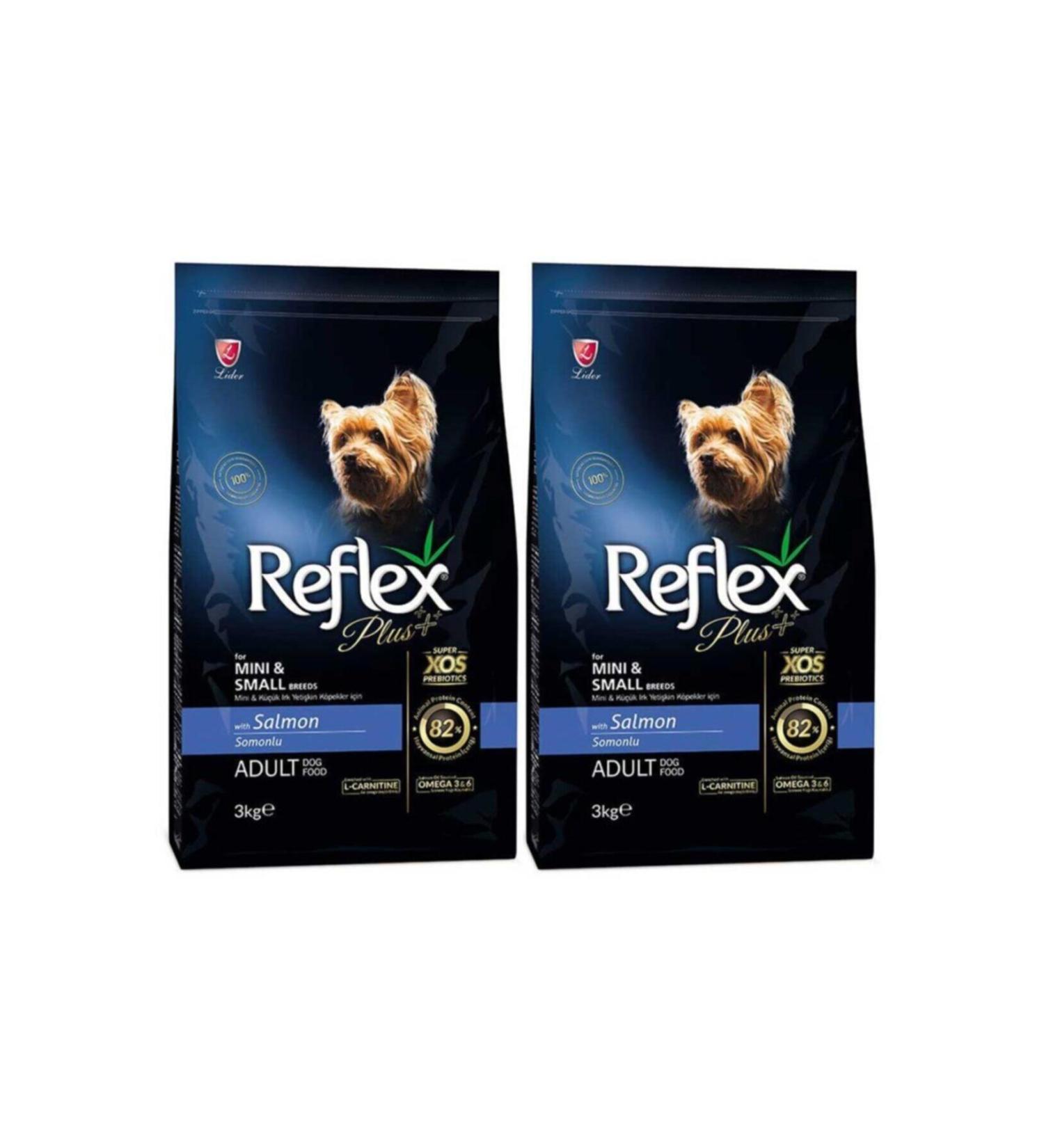Reflex Plus Small Mini Breed Adult Dog Food with Salmon 3 Kg 2 Pieces