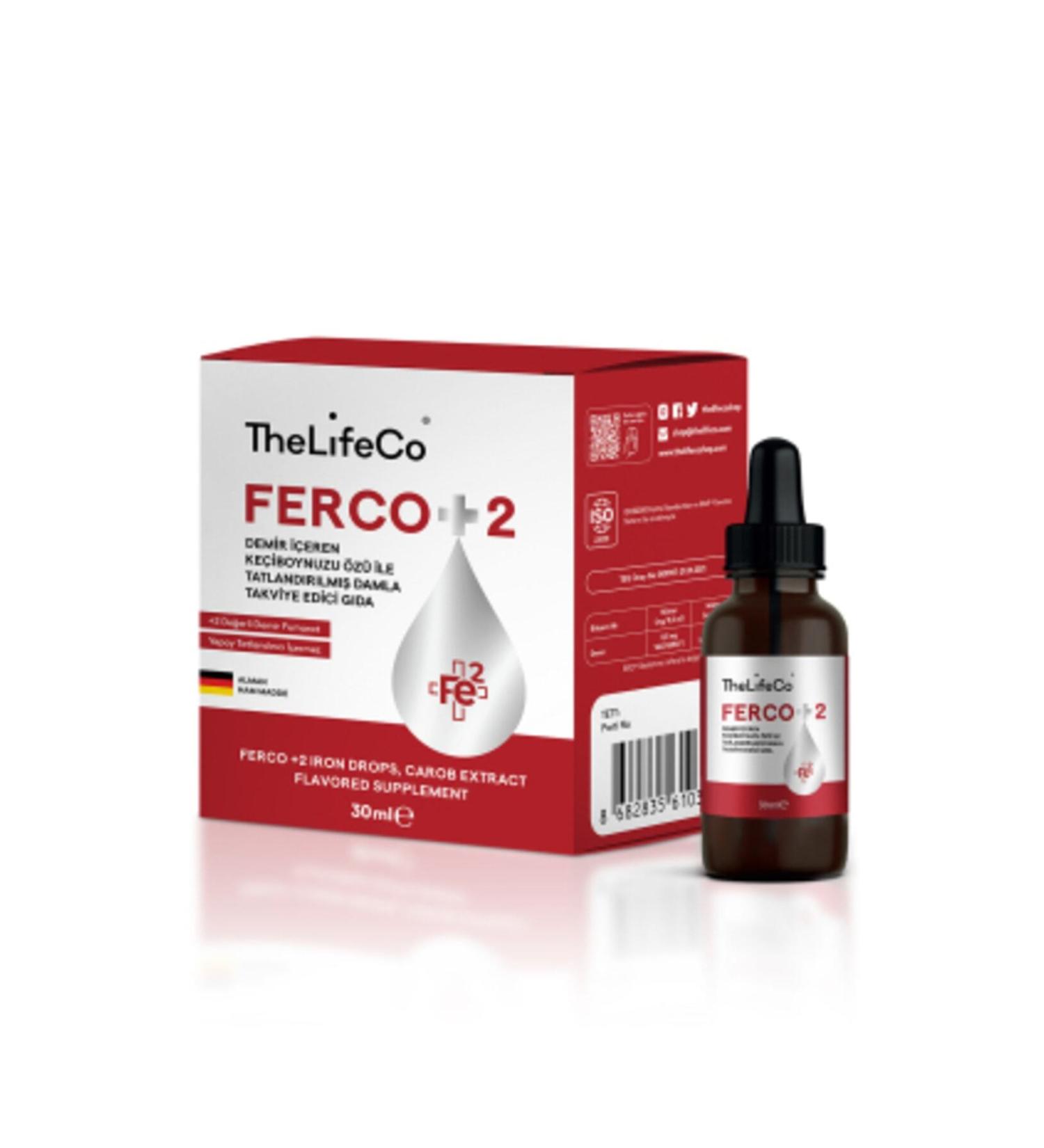 TheLifeCo Ferco 2 Valence Iron Drops 30 ml