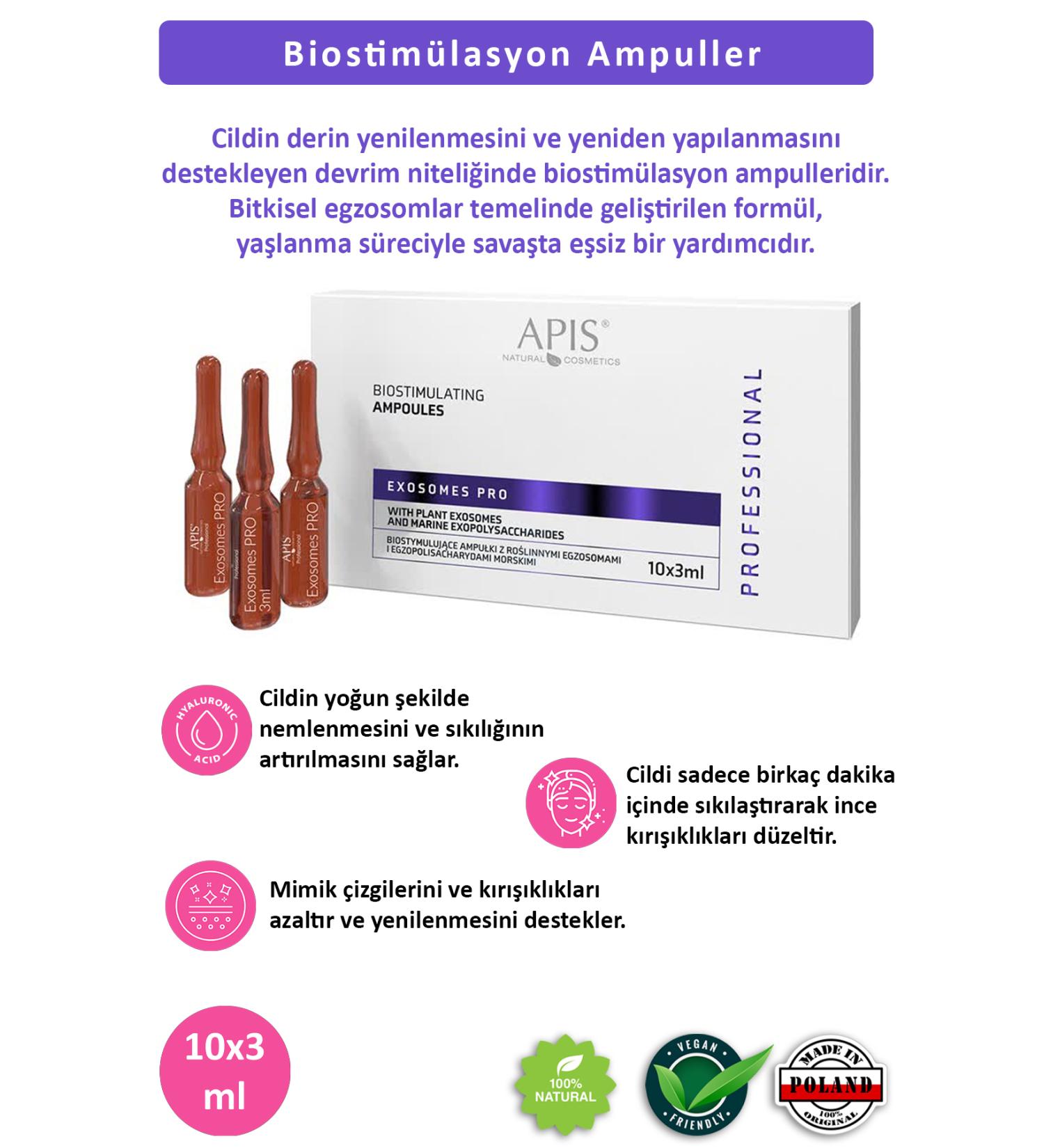 Apis Natural Cosmetics Anti-Aging Exosomes Pro Herbal Ampoule 10 X 3ml - Buy Online on GoSupps.com