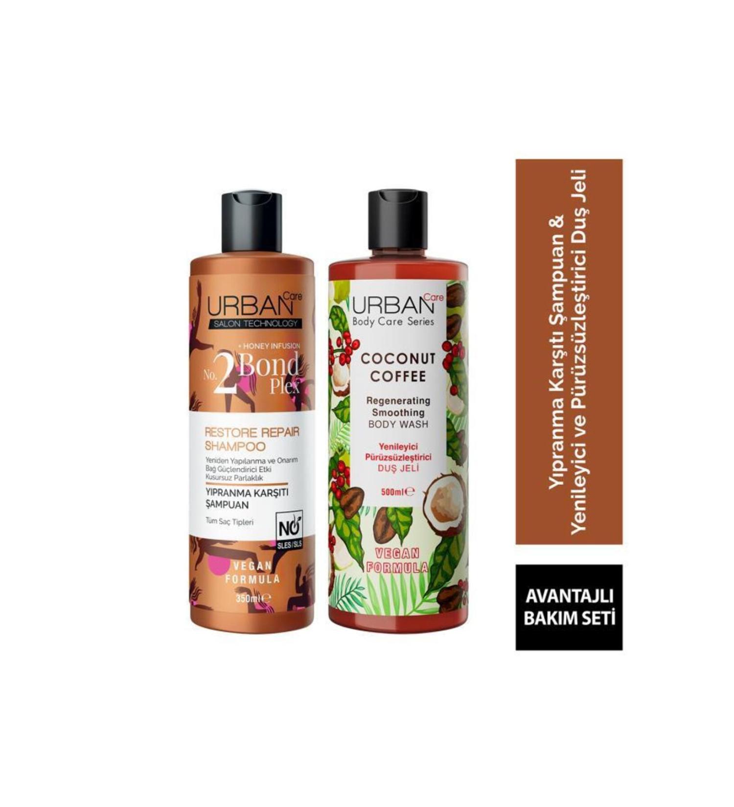 Urban Care Bond Plex Shampoo Coconut Coffee Shower Gel Set - Buy Online on GoSupps.com