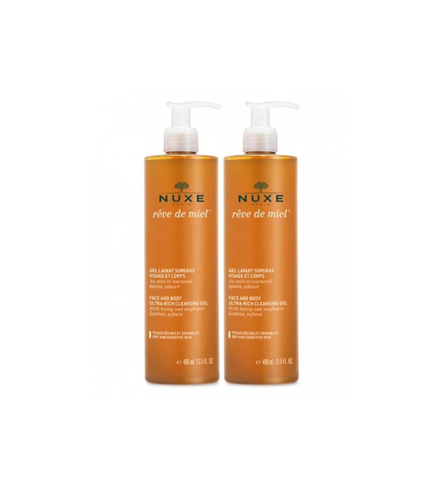 Nuxe Reve De Miel Face And Body Ultra Rich Cleansing Gel 2x400ml