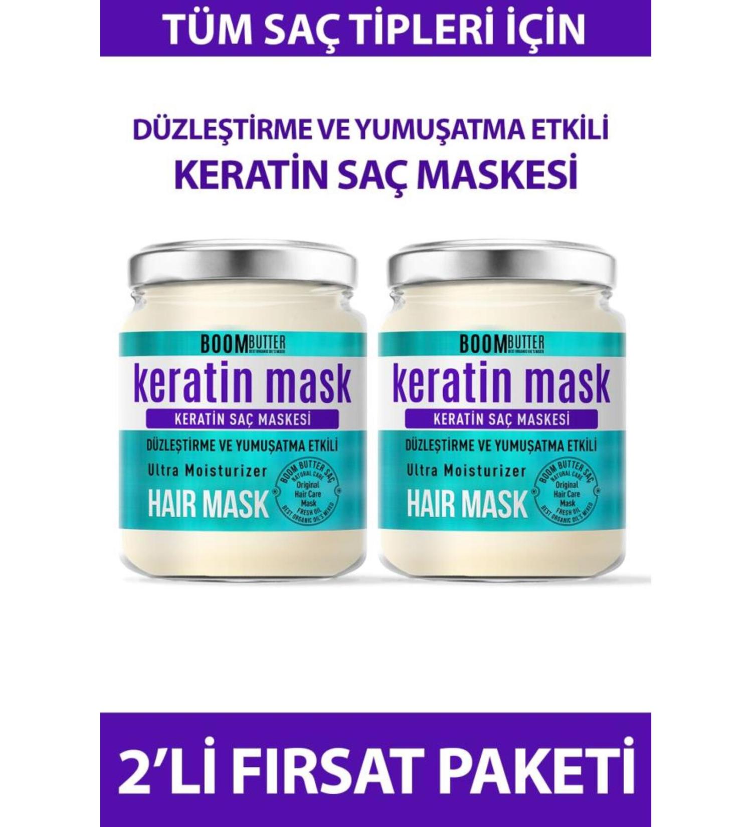 BOOM BUTTER Keratin Hair Mask Duo Pack - Buy Online on GoSupps.com