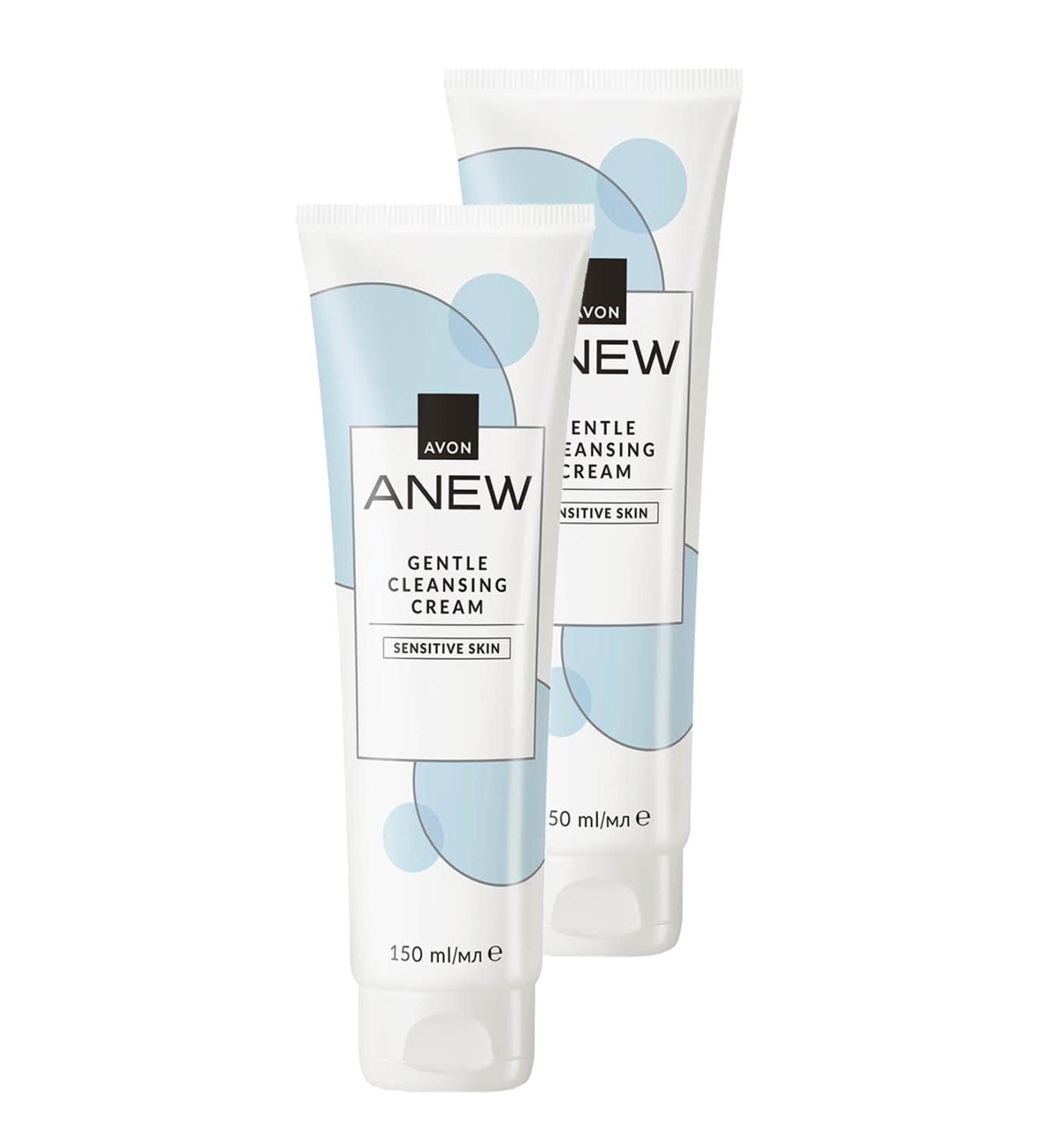 Avon Anew Gentle Cleansing Cream Unscented Skin Cleansing Cream 150 Ml. Duo Set