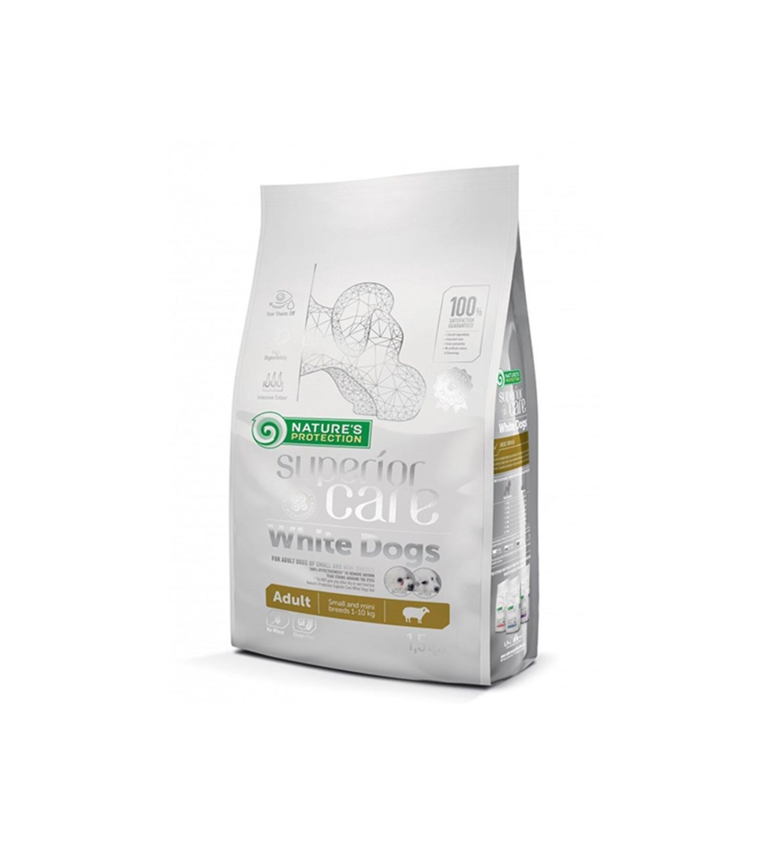 Nature's Protection Small Mini White Dogs Lamb Meat Small Breed White Dog Food 10 Kg