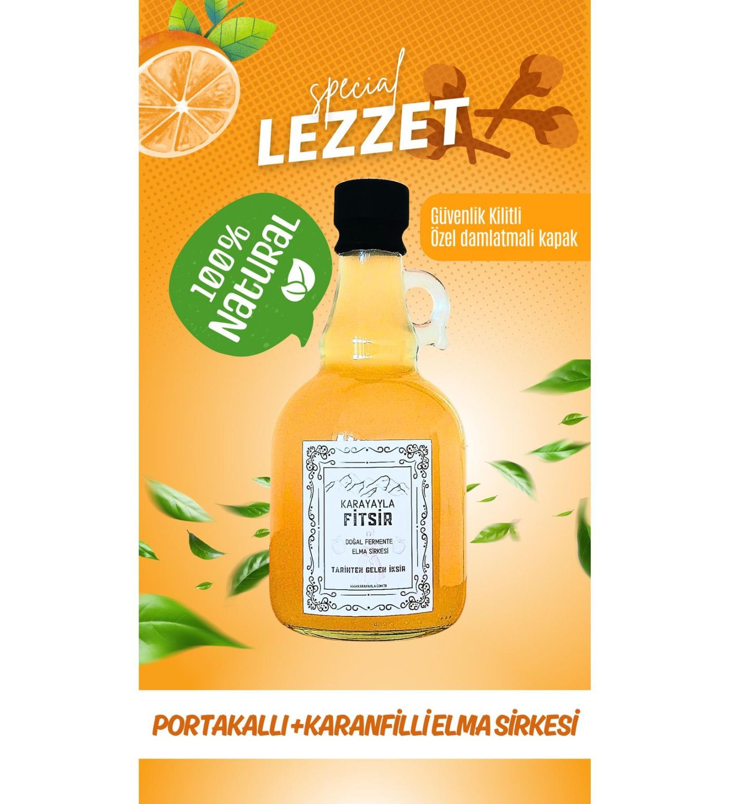 Karayayla Amazing Taste Organic Prebiotic Apple Cider Vinegar with Sandaloz Gum Orange and Clove 500 ml - Buy Online on GoSupps.com