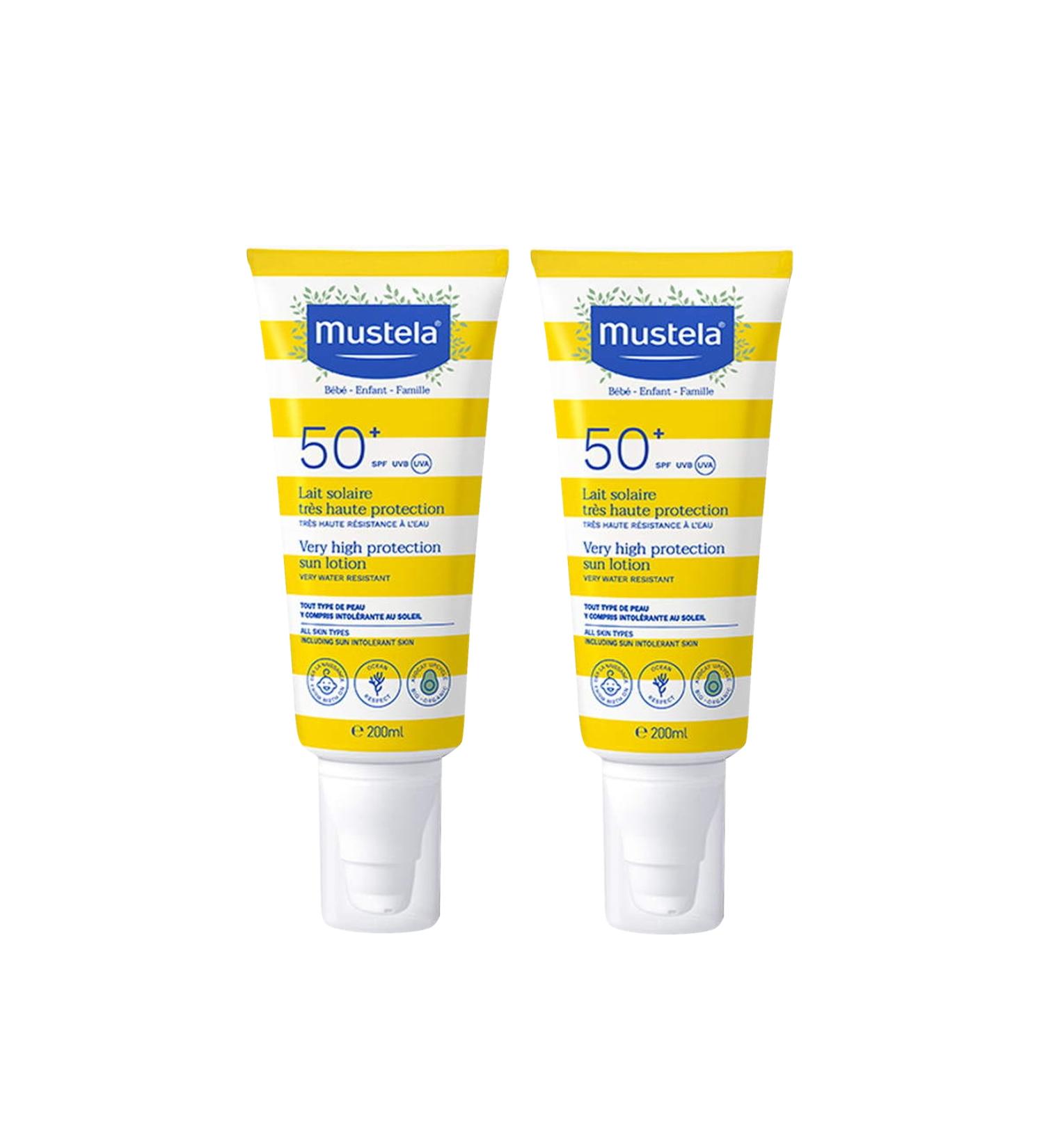 Mustela SPF 50+ Very High Protection Sun Lotion 200 ml 2 Pieces