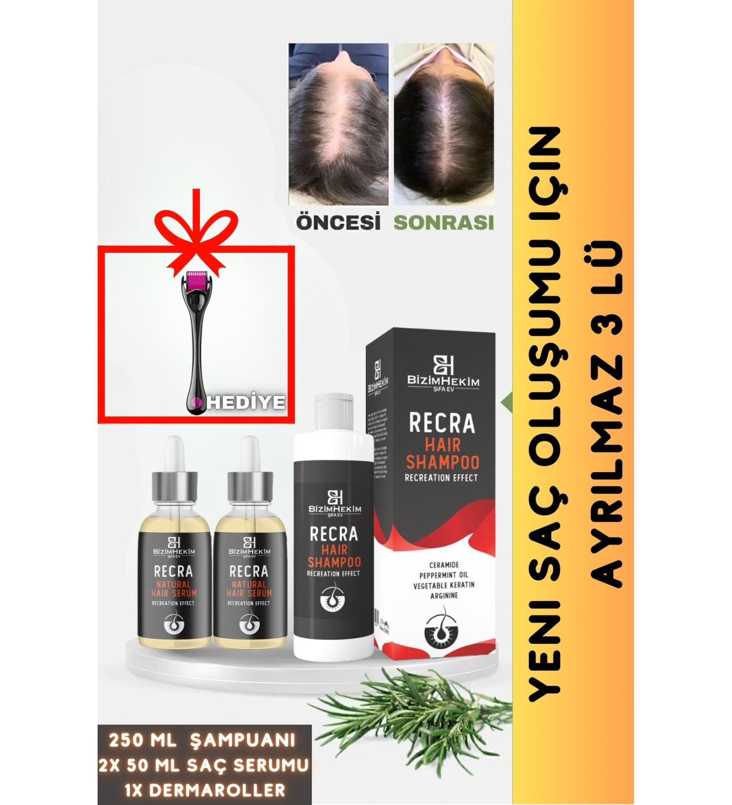 BIZIMHEKIM Hair Growth Serum Anti-Loss Shampoo New Hair Fiber Growing Fast Hair Growth Effective Hair Set - Buy Online on GoSupps.com
