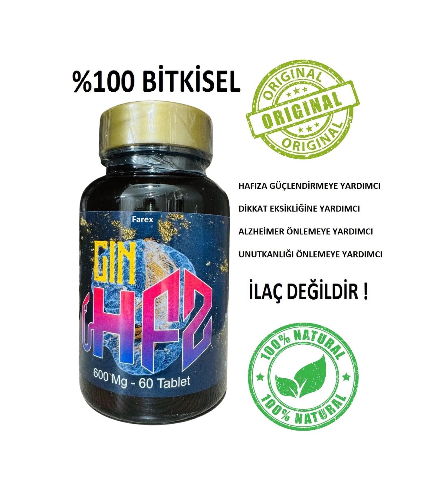 Farex 60li Ginkgo Ginko Biloba Memory Booster Forgetfulness Alzheimer's Attention Deficit Support Happy - Buy Online on GoSupps.com