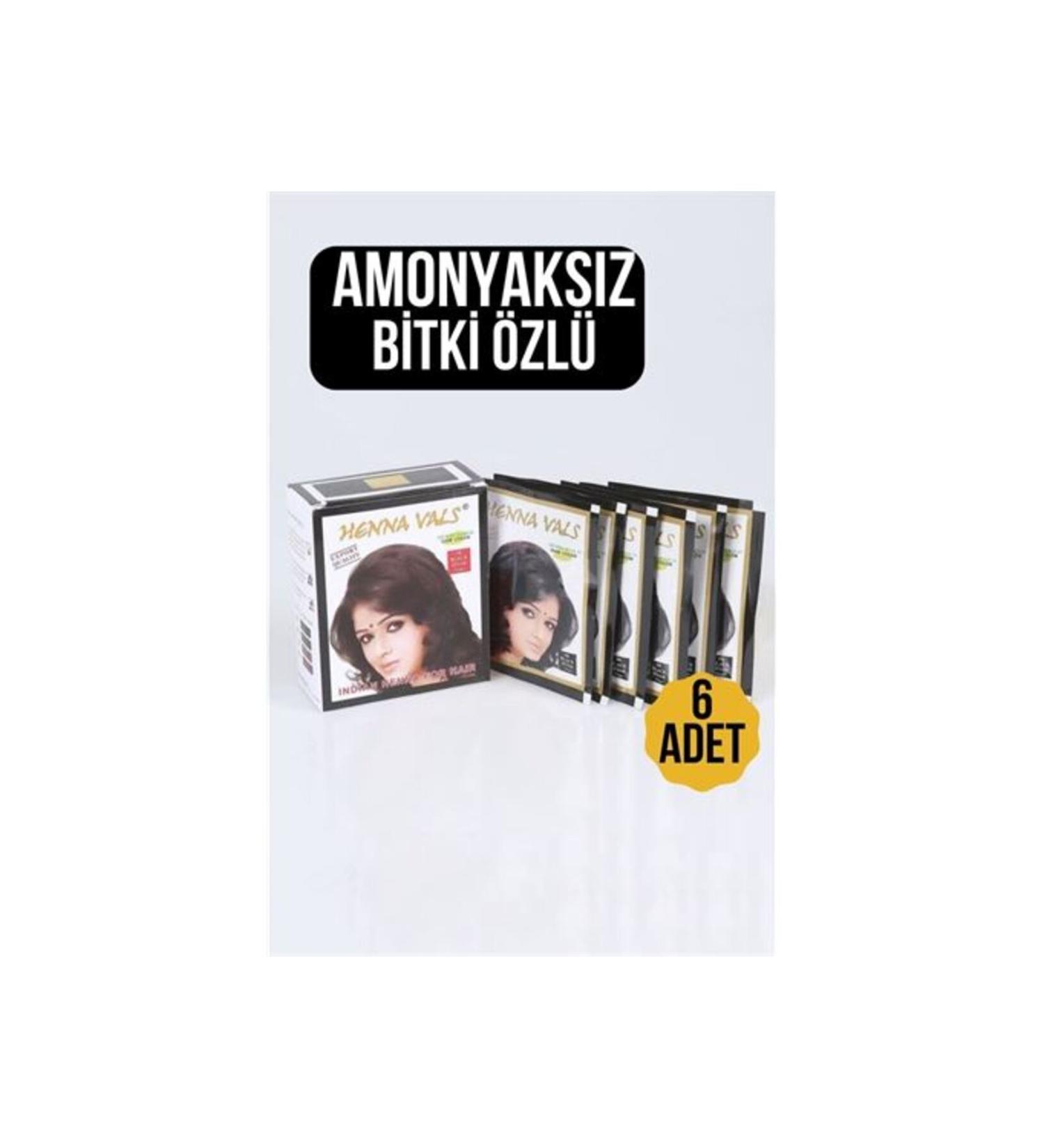 Calleren Black Ammonia-Free Plant Extract 6 Pack Hair Henna - CLN1543-3585