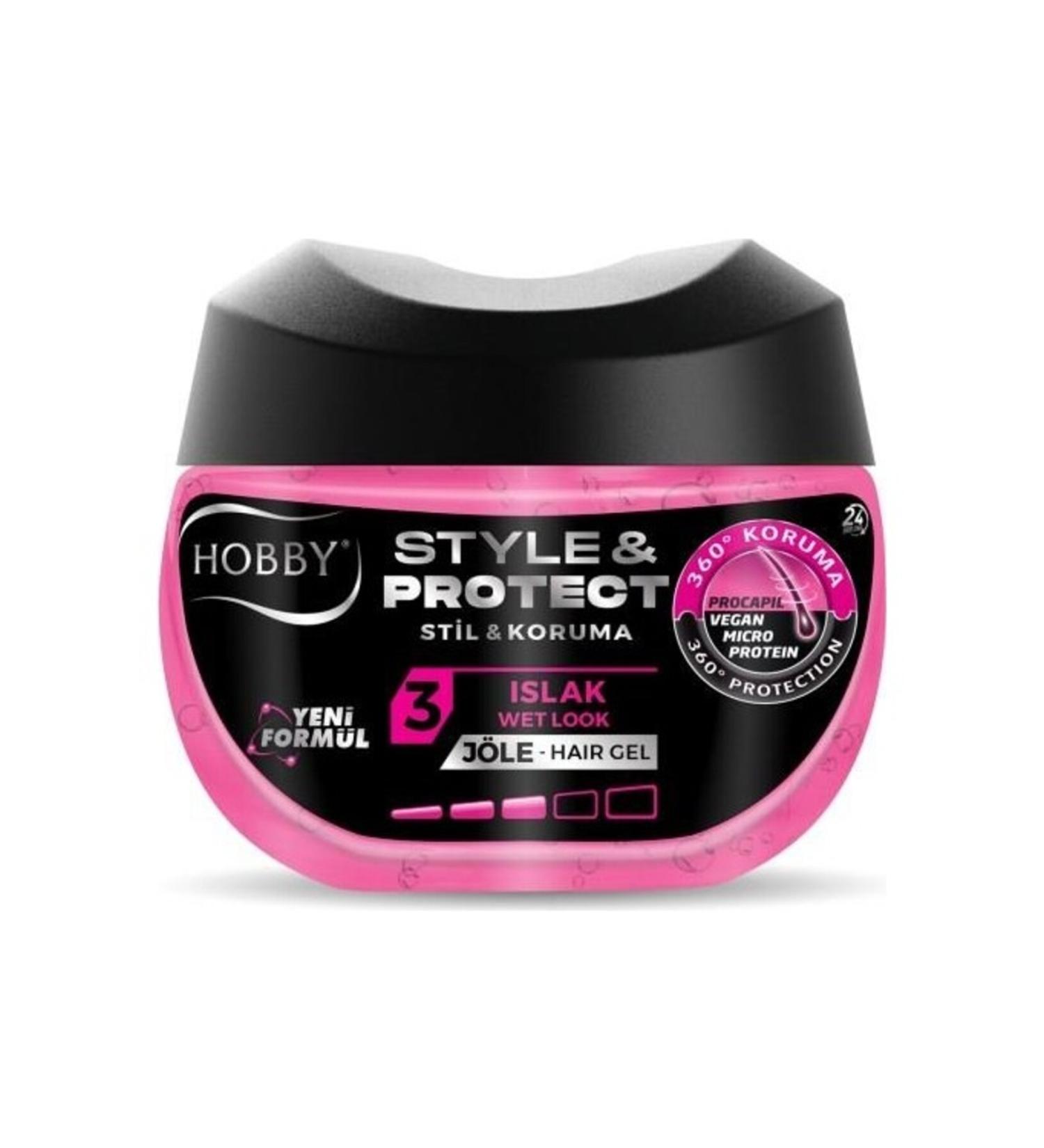 Hobby Hair Gel Style Protect Wet Look 250 ml
