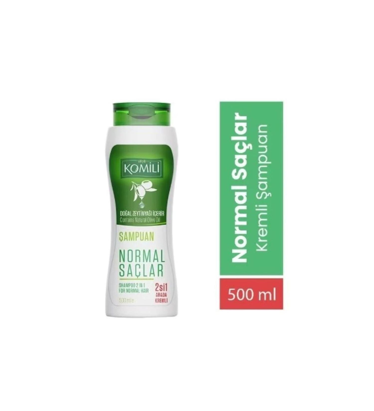Komili 2in1 (With Cream) Normal Hair Shampoo 500 ml - Buy Online on GoSupps.com