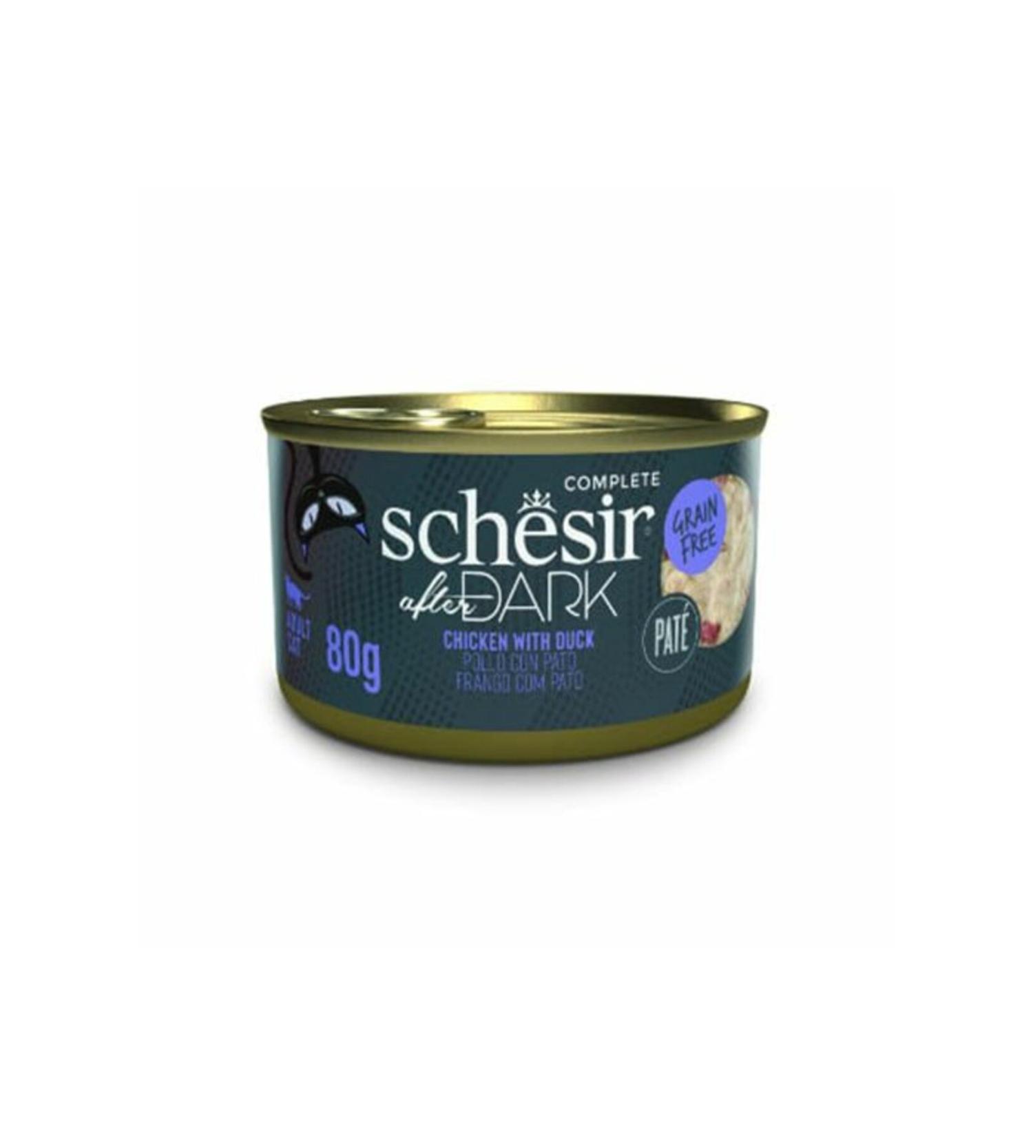 Schesir After Dark Pate Chicken and Duck Grain-Free Adult Cat Canned Food 80 gr - Petshopun