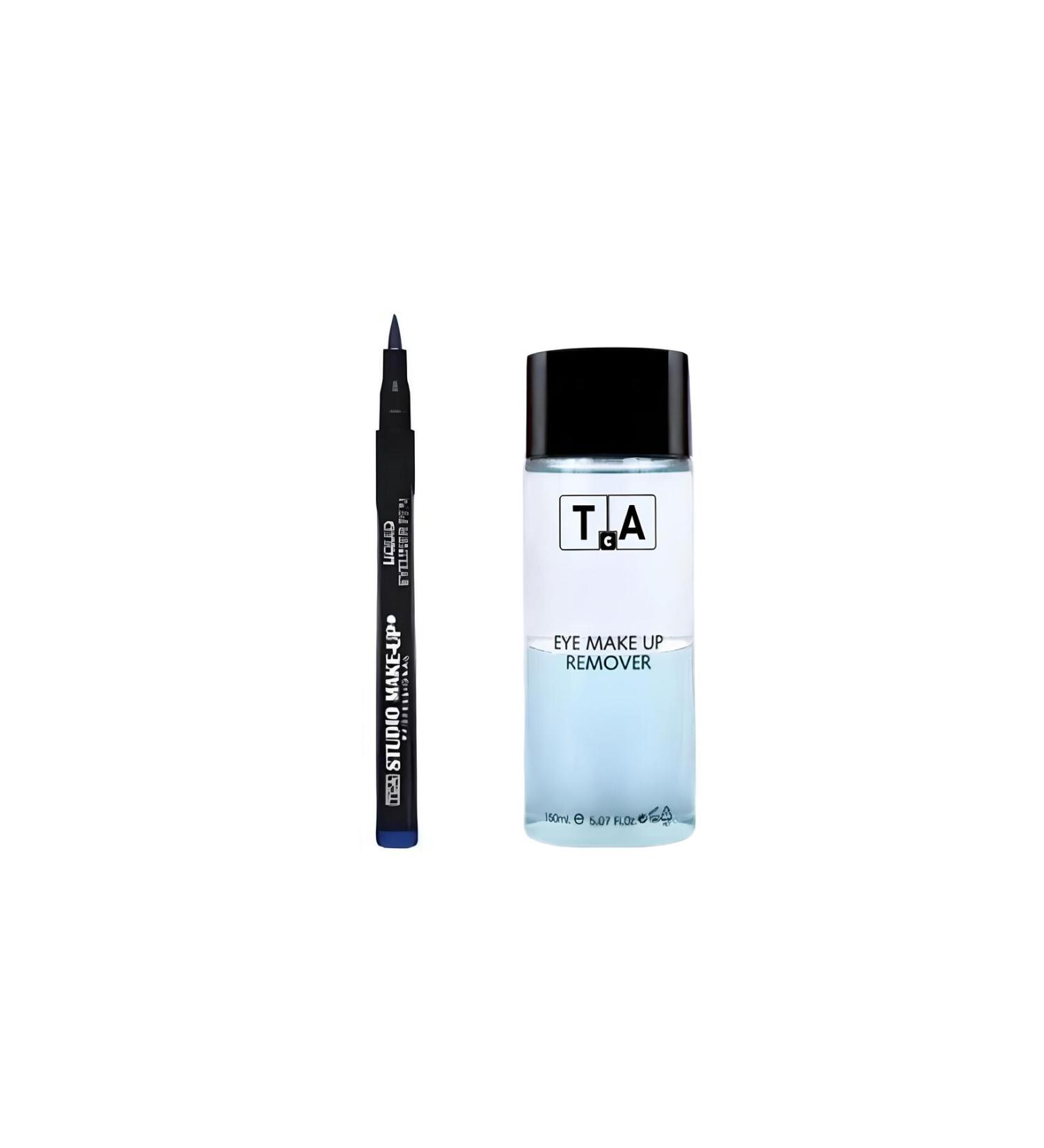 TCA Studio Make Up Tca Studio Make-Up Eye Makeup Remover 150 ml - Liquid Eyeliner (Blue 03) Eyeliner Gift