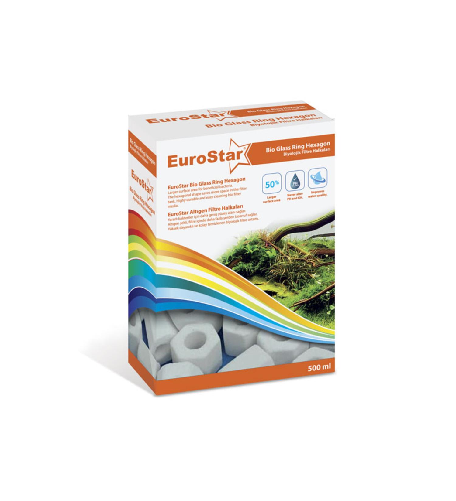 EuroStar Bio Filter Ring Hexagon 500 ml - From Petshop