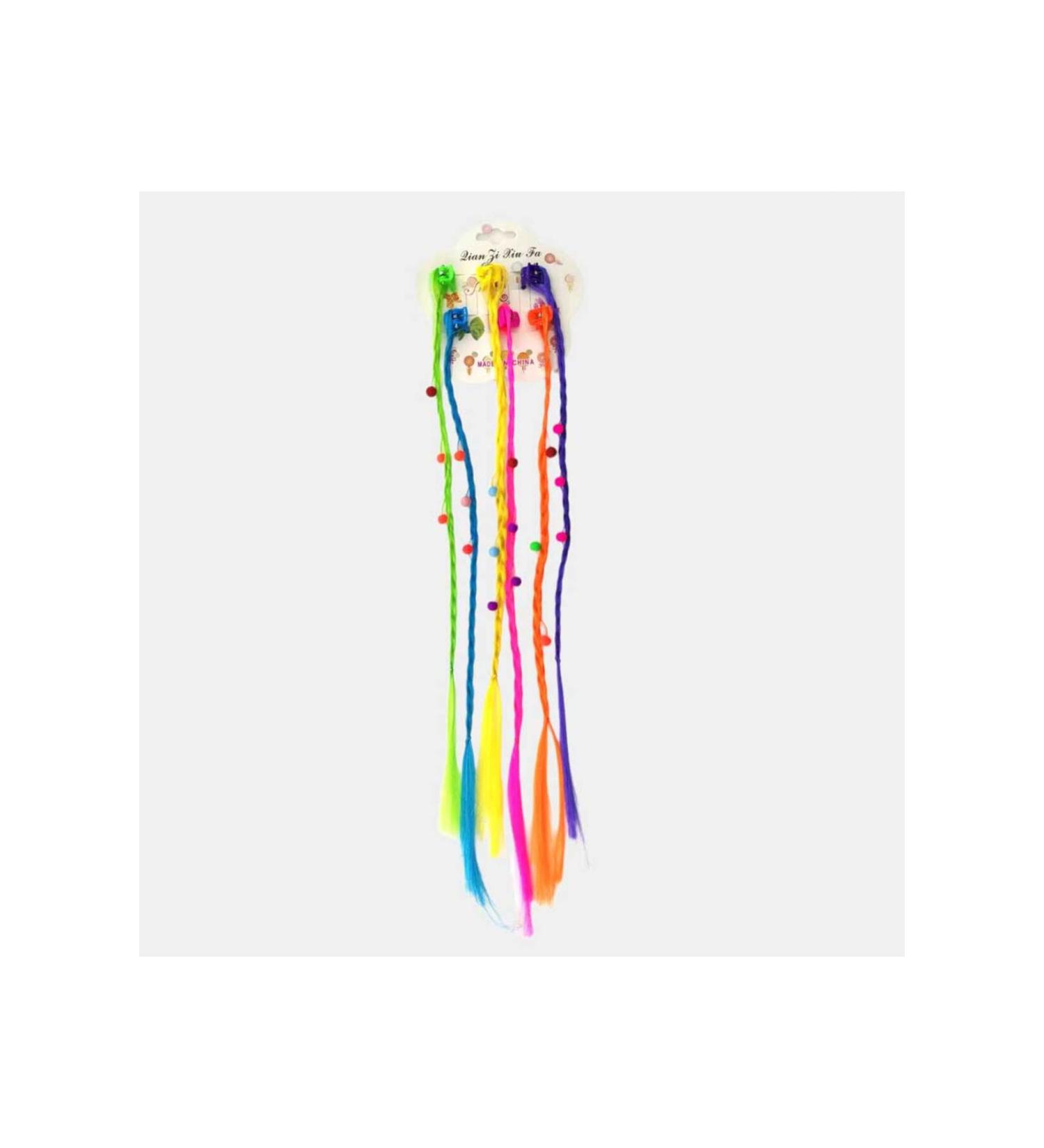 Skygo Colorful Beaded Braid Hair Pin Hair Extensions Artificial Hair
