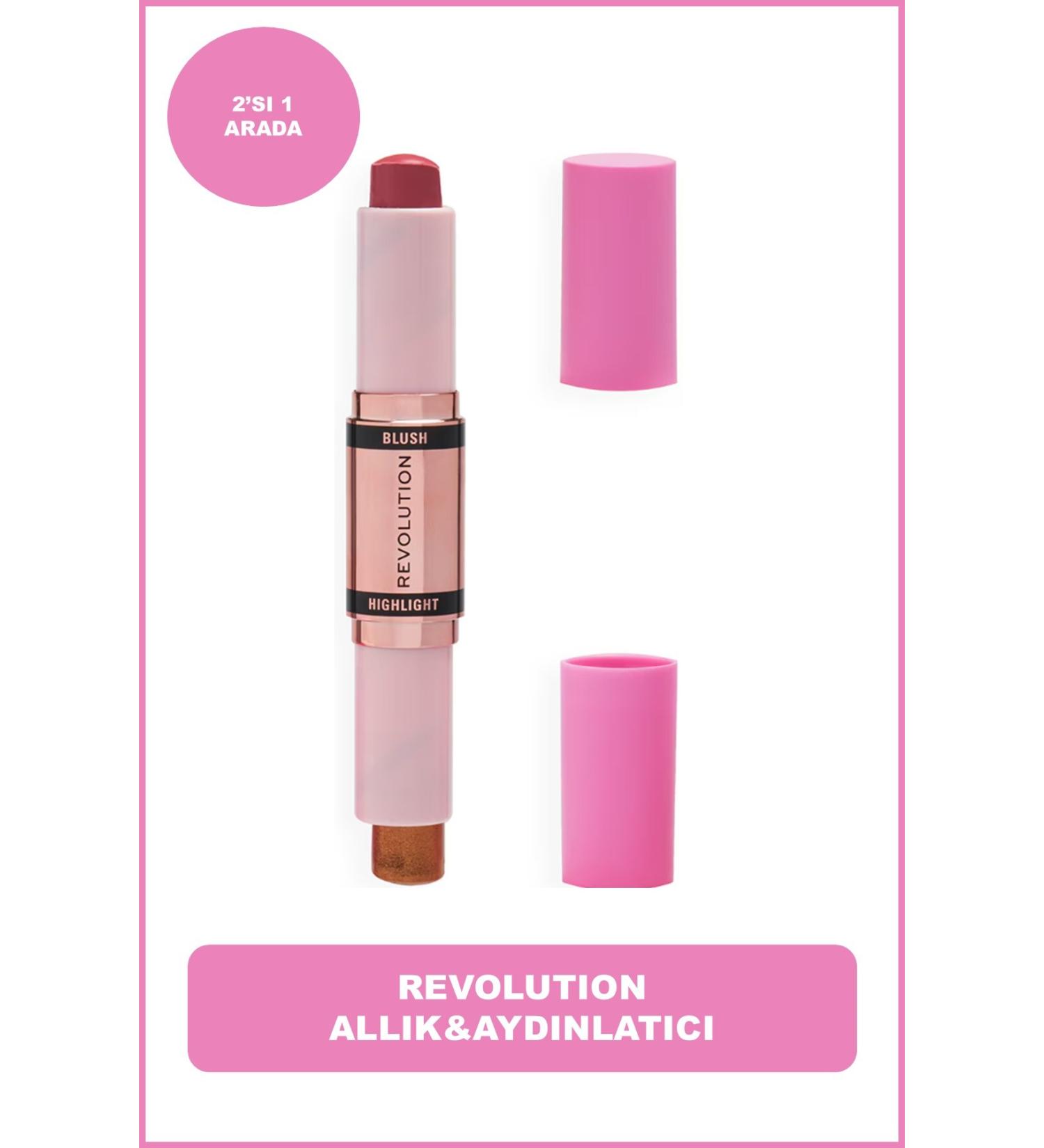 Revolution Blush & Highlighter Stick Flushing Pink - Buy Online on GoSupps.com