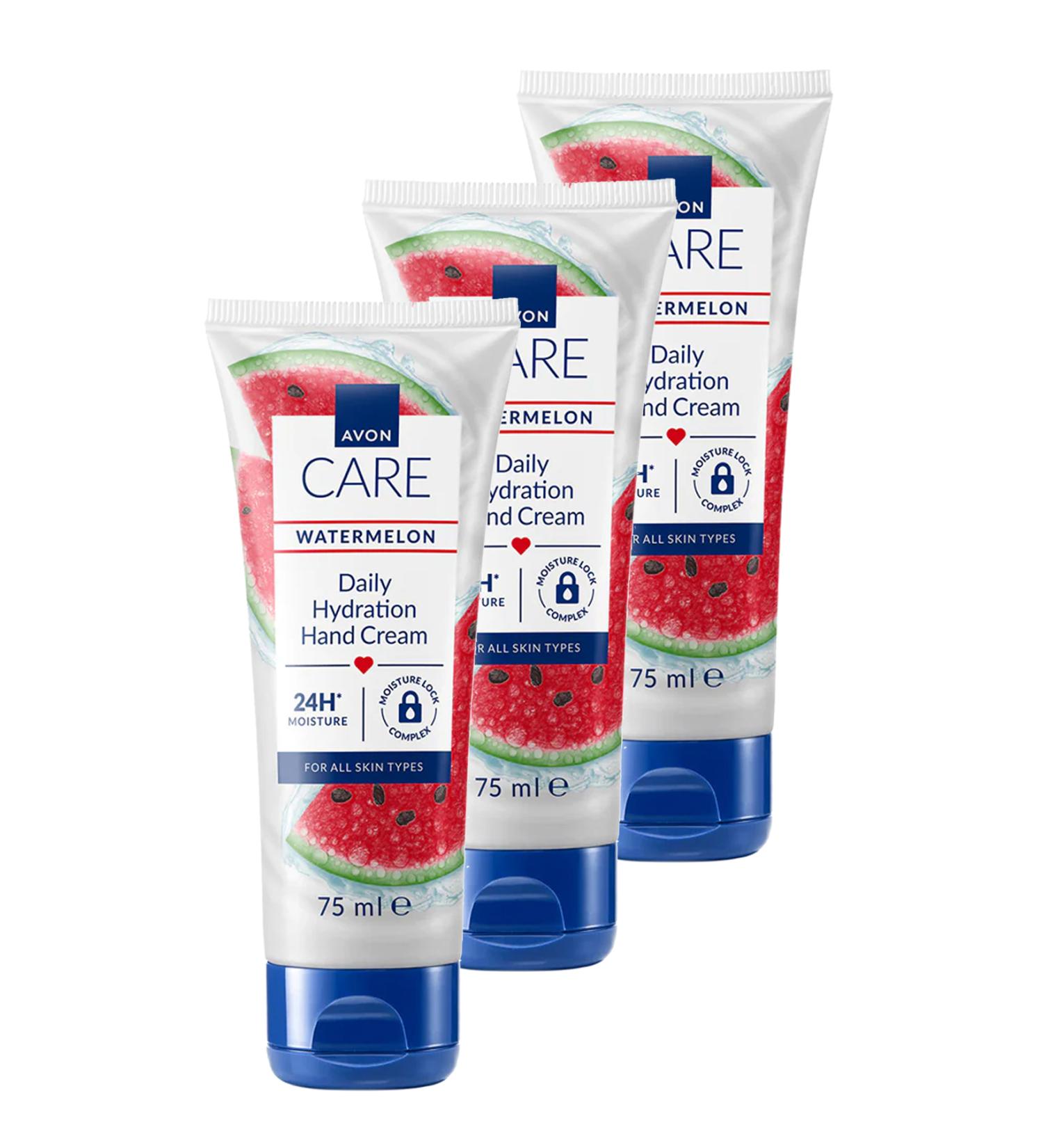 Avon Care Watermelon Scented Hand Cream 75 Ml. Set of Three - Buy Online on GoSupps.com