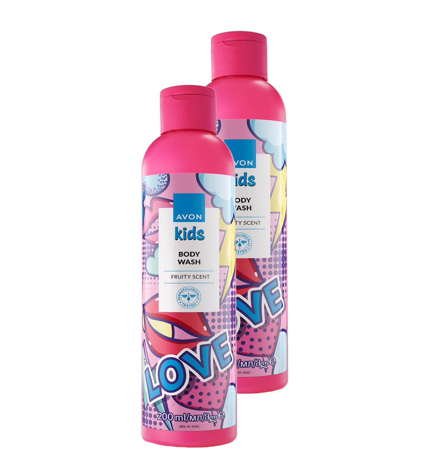 Avon Kids Love Fruit Scented Body Wash for Children 200 Ml. Set of Two - Buy Online on GoSupps.com