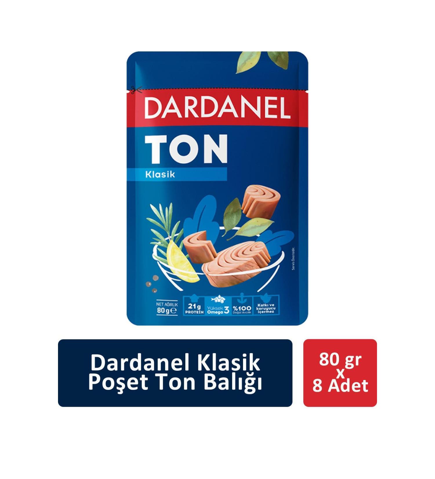 Dardanel Bag Classic Tuna 80 gr x 8 Pieces
