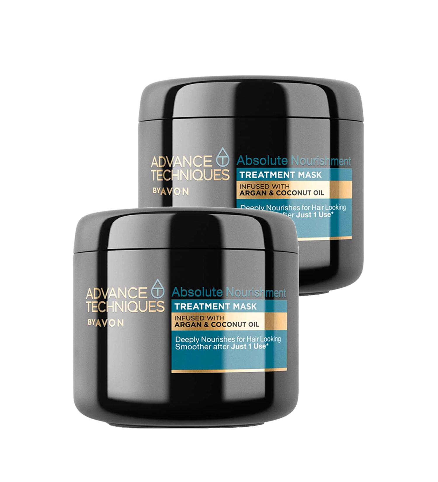 Avon Advance Techniques Argan and Coconut Oil Hair Mask 375 Ml. Duo Set - Buy Online on GoSupps.com
