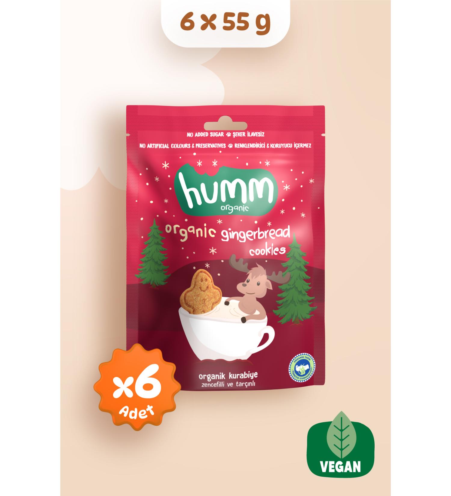 Humm Organic Cinnamon Ginger Cookies 6 X 55 gr - Buy Online on GoSupps.com