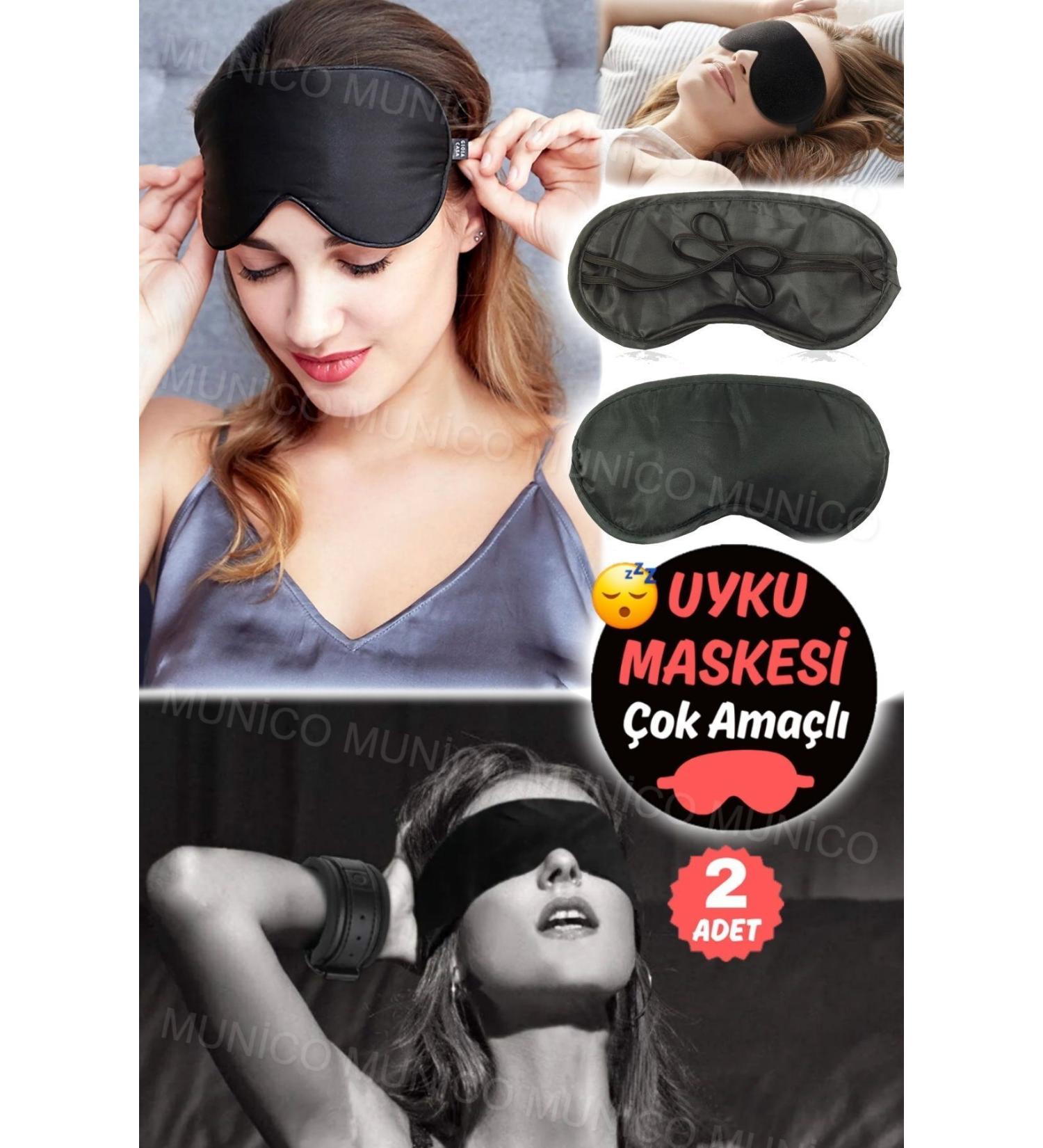 Gaggani 2 Pieces Real Silk Eye Mask - Adjustable Strap Design Blackout Silk Sleep Mask for Comfortable Sleep