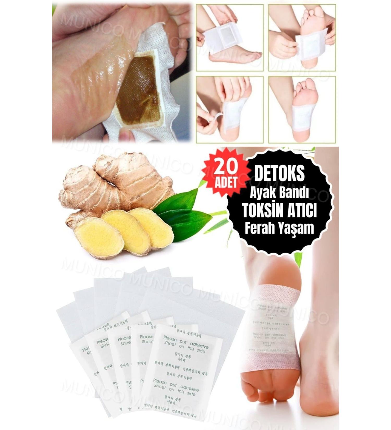 Gaggani 20 Piece Detox Foot Patches Revitalize with Bamboo Vinegar and Ginger Reduce Stress