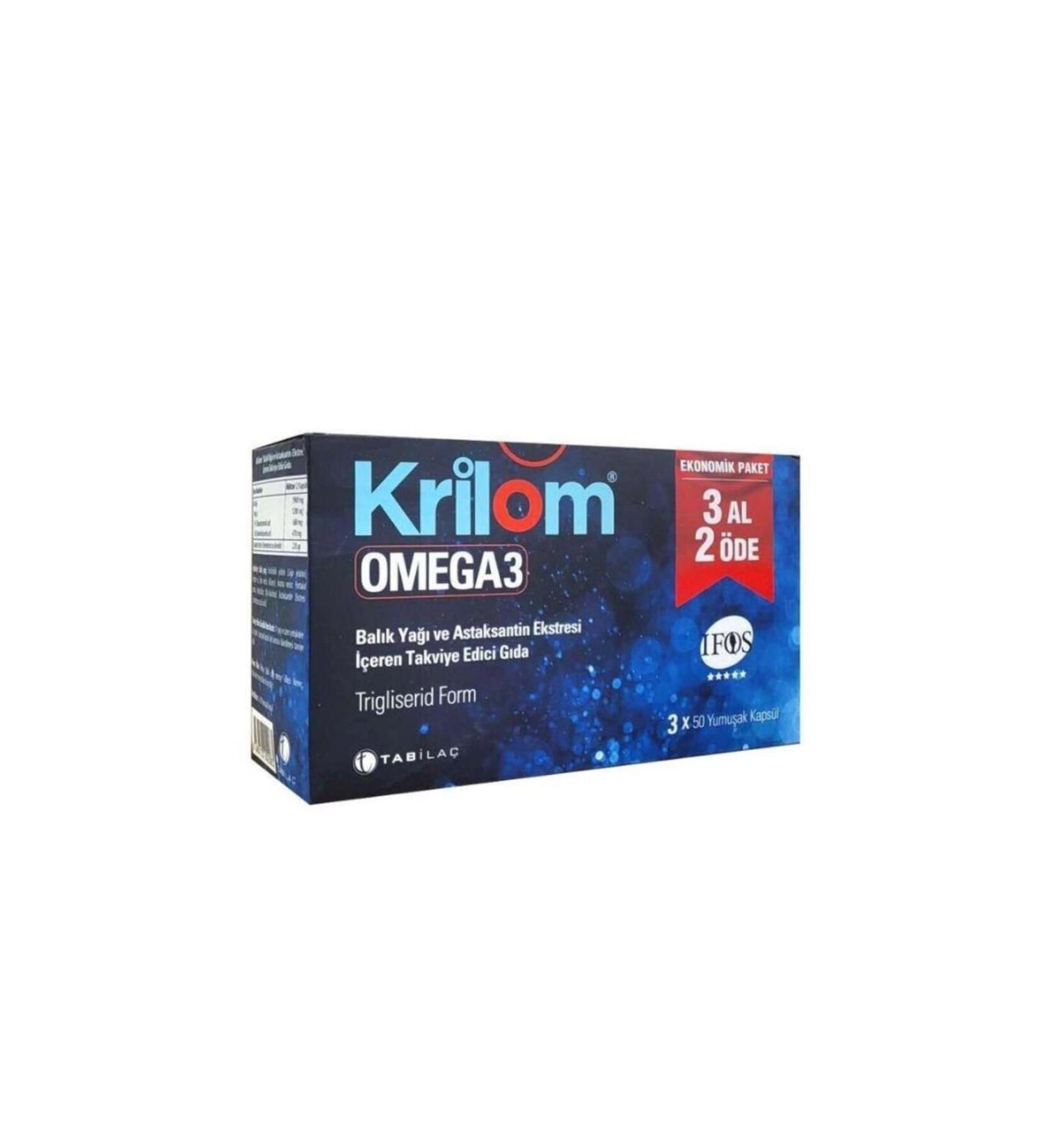 TAB Pharmaceutical Industry Inc. Krilom Omega3 50 Softgels Buy 3 Pay 2