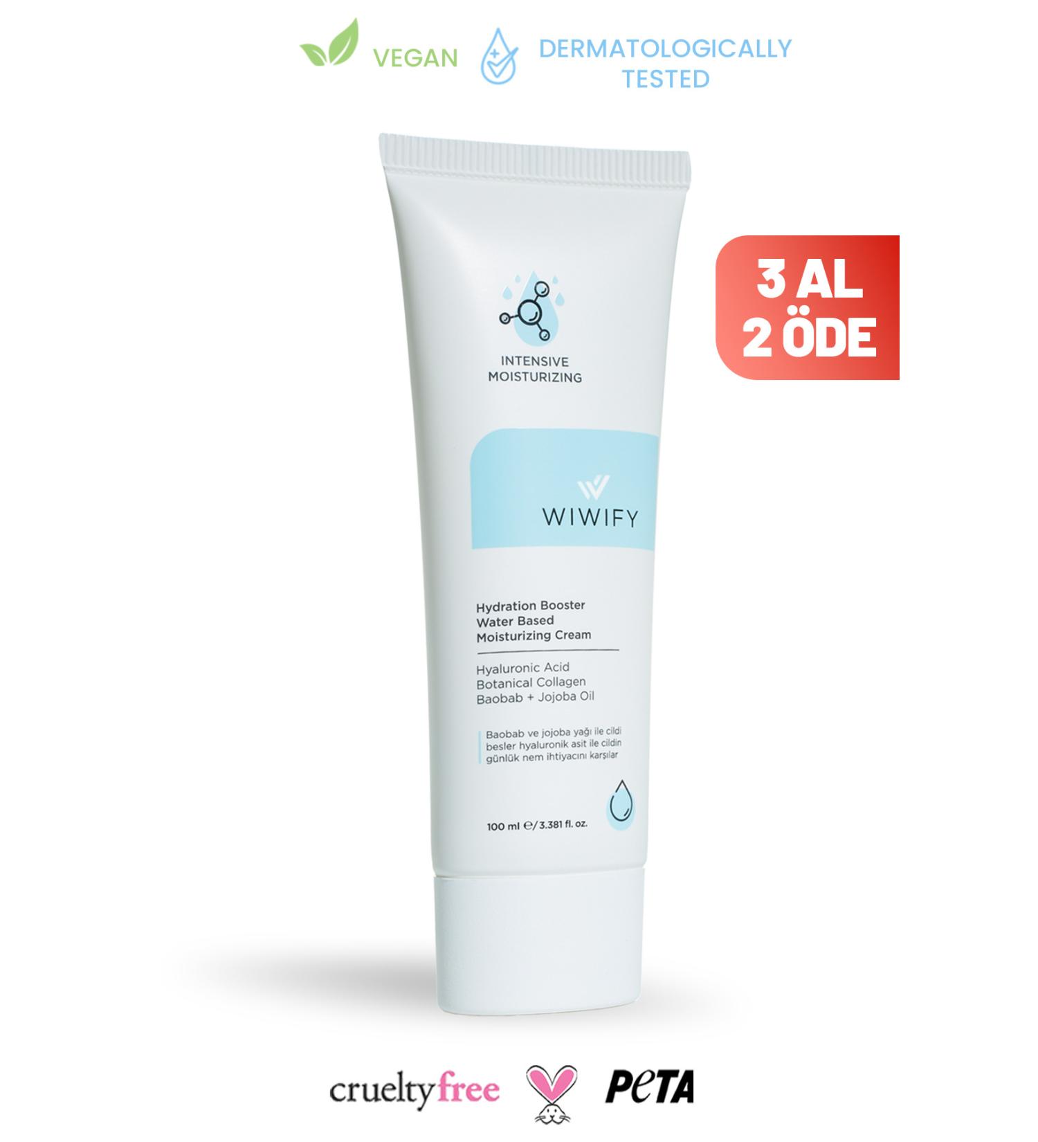 WIWIFY Water Based Intensive Moisturizing Face Cream 100 ml All Skin Types 24 Hour Effective - Buy Online on GoSupps.com