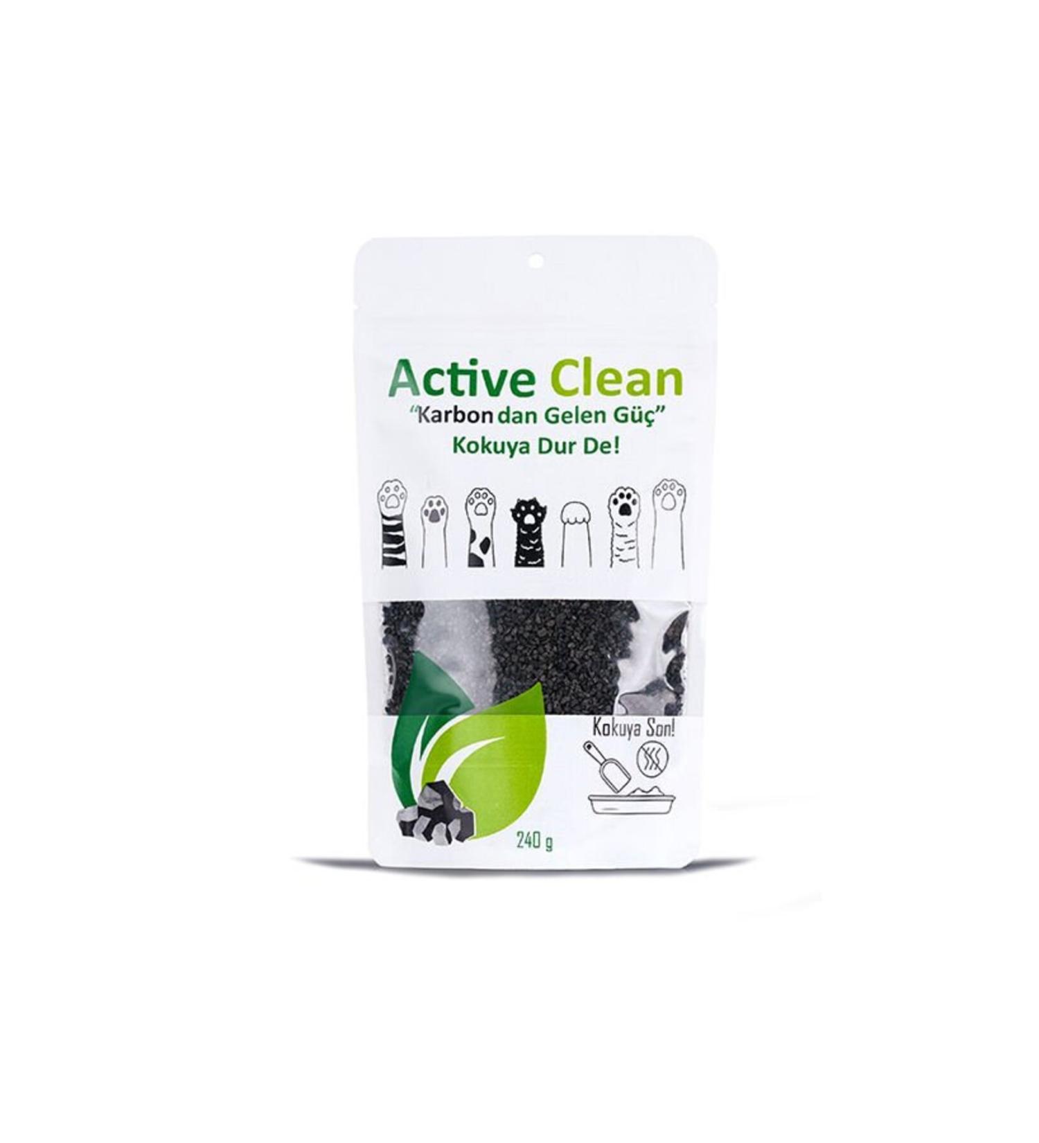 Active Clean Organic Cat Litter Odor Remover 240 gr - Petshopundan