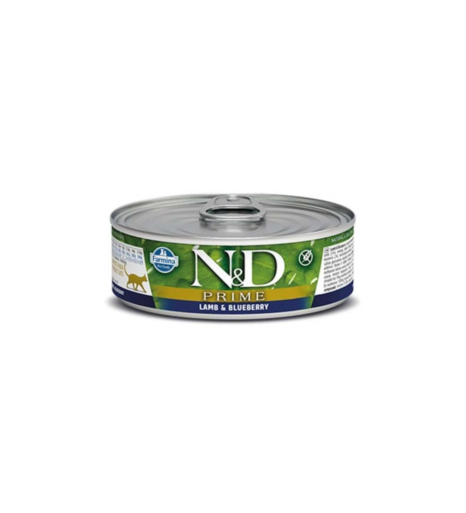 N & D Prime Lamb and Blueberry Canned Cat Food 70 Gr - Petshopundan