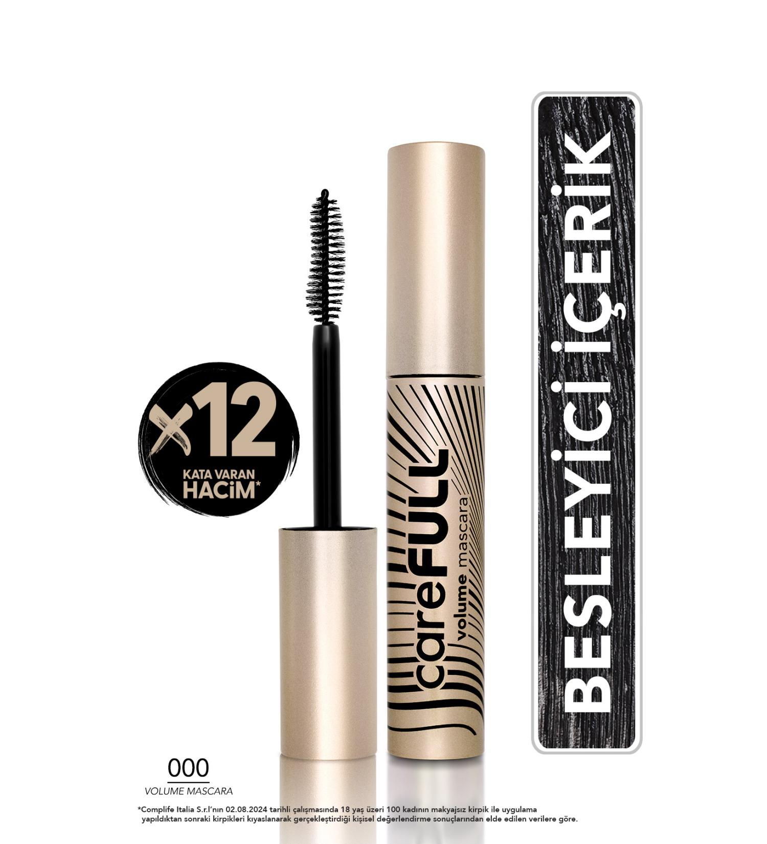 Flormar Volume Nourishing Mascara (BLACK) - Carefull Volume - 000 Black - 8682536084093 - Buy Online on GoSupps.com