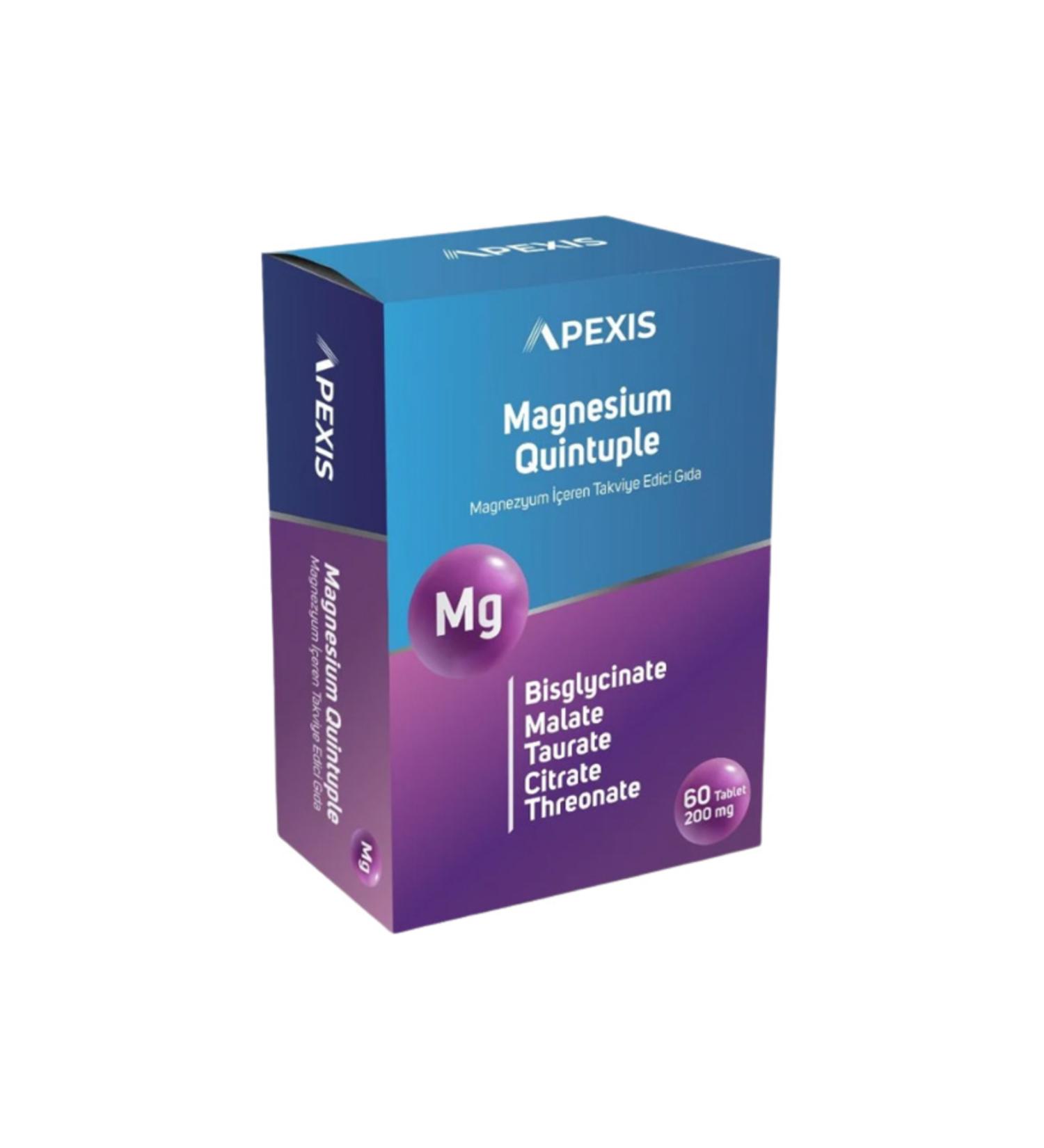 Apexis APEXIS MAGNESIUM QUINTUPLE 200 MG 60 TB