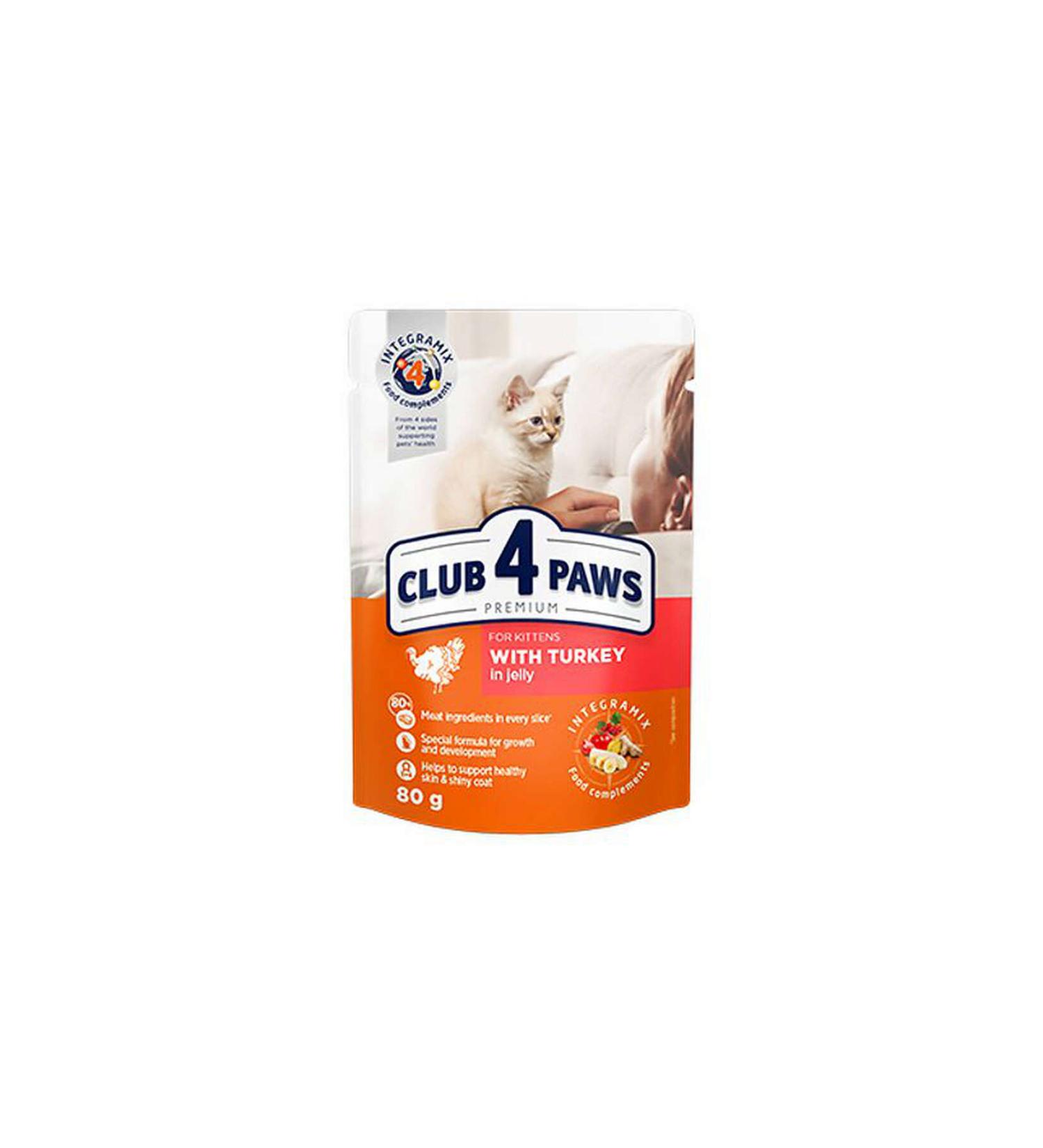 Club4Paws PREMIUM POUCH KITTEN CAT FOOD WITH COCONUT 80 GR X 6 PIECES 336108