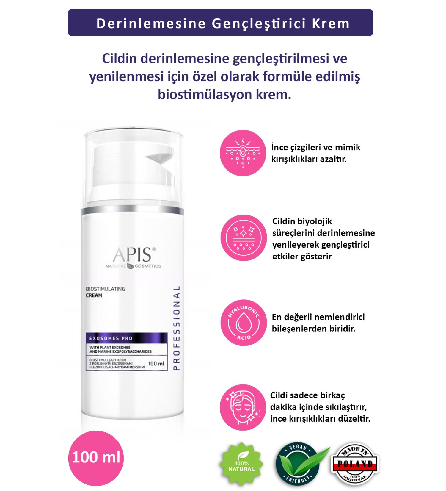 Apis Natural Cosmetics Anti-Aging Exosomes Pro Biostimulating Cream 100ml - Buy Online on GoSupps.com