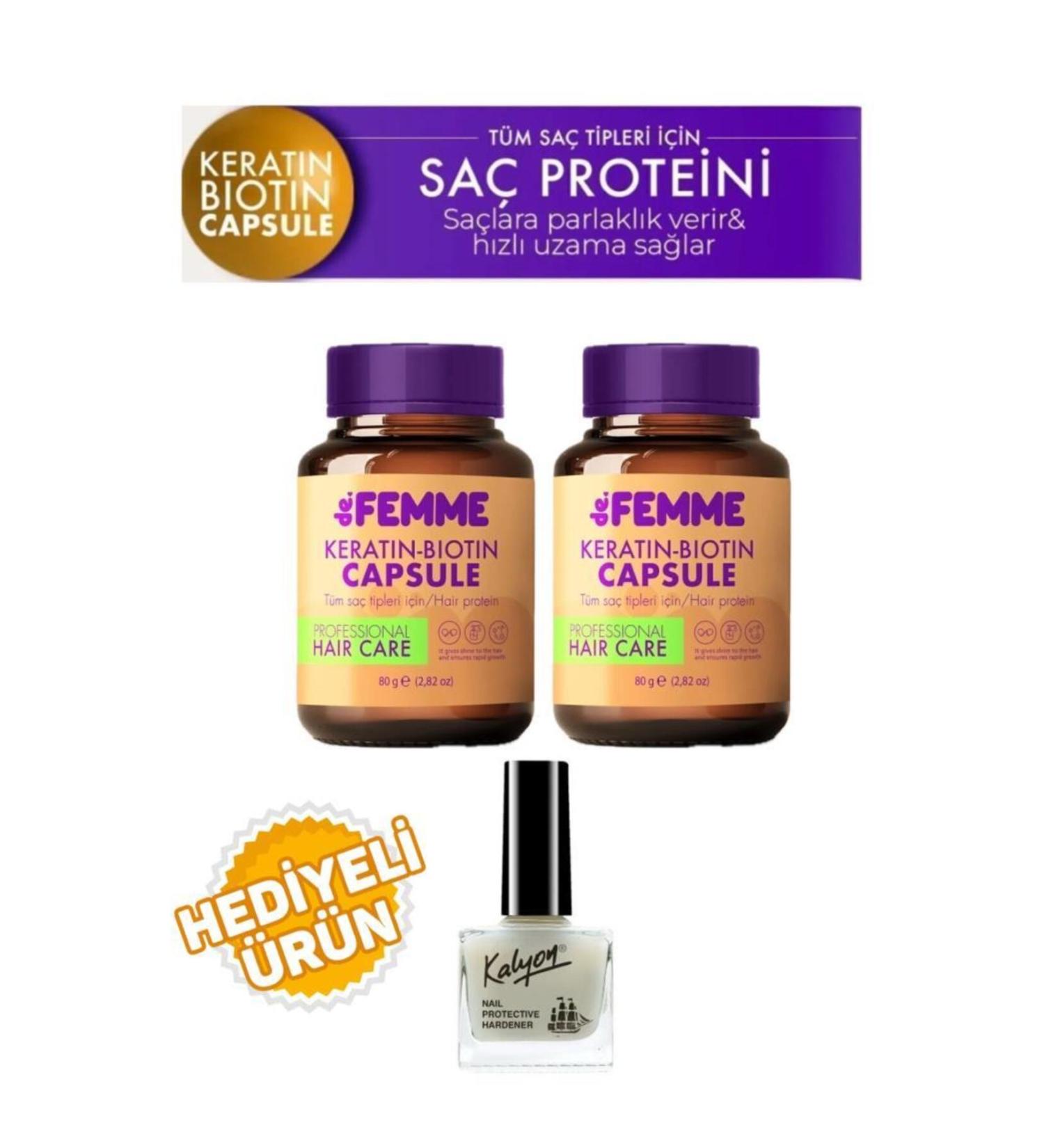 De Femme 2 PCS Hair Care Protein + Kalyon Nail Strengthener