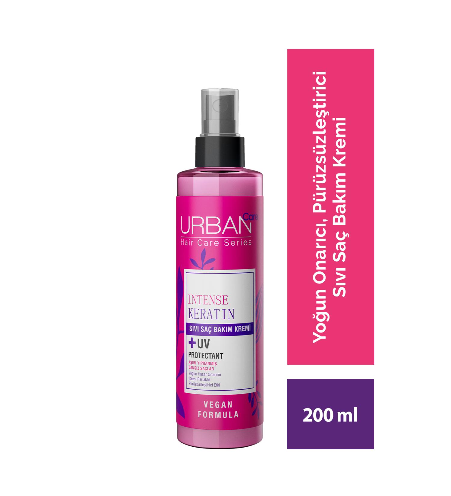 Urban Care Intense Keratin Liquid Hair Care Cream for Extremely Damaged Lifeless Hair - vegan - 200 ml - Buy Online on GoSupps.com