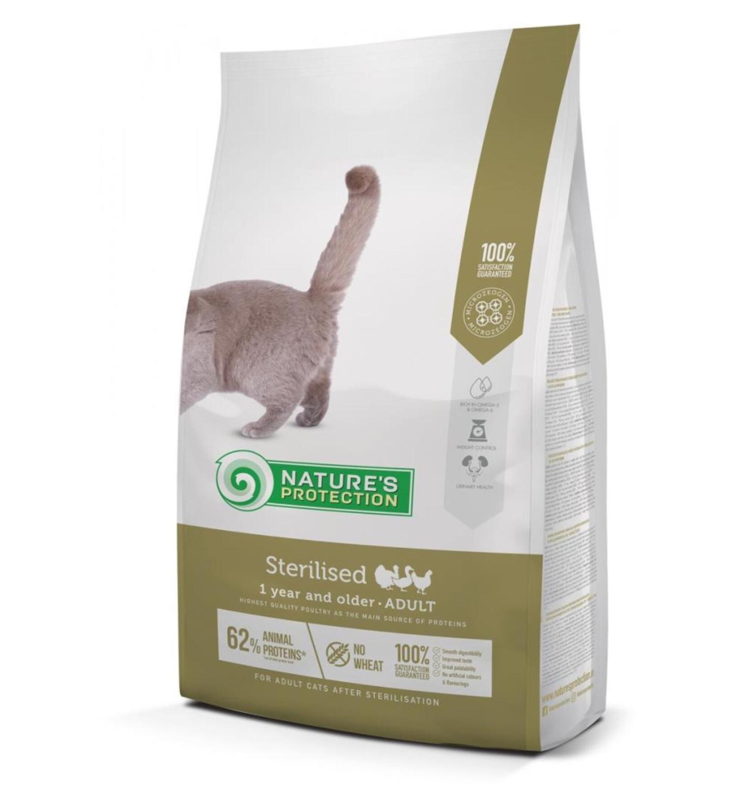 Nature's Protection Np Sterilized Poultry 1 Year And Older Adult Cat 2kg Food For Cats