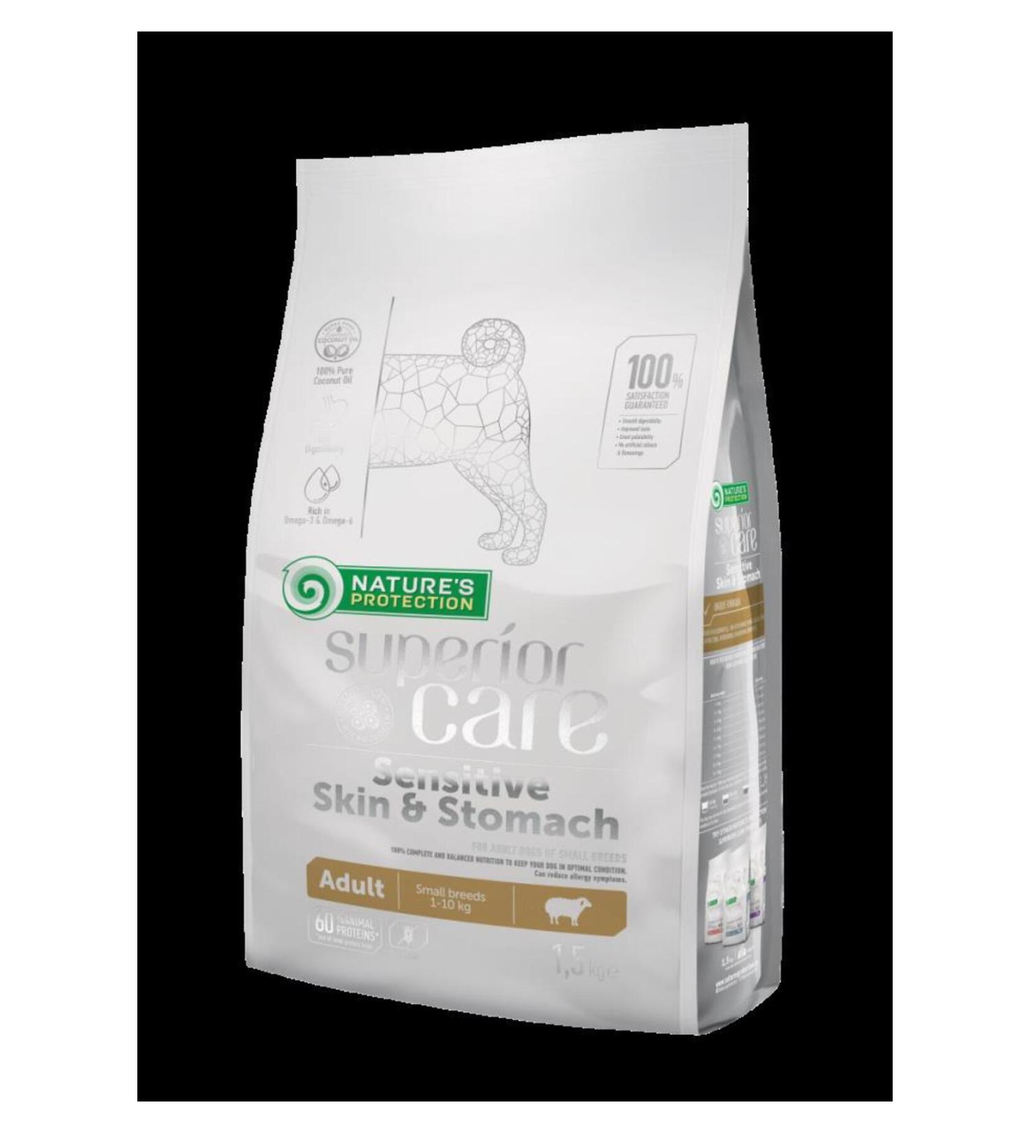 Nature's Protection Small Mini White Dogs Lamb Meat Small Breed White Dog Food 4 Kg