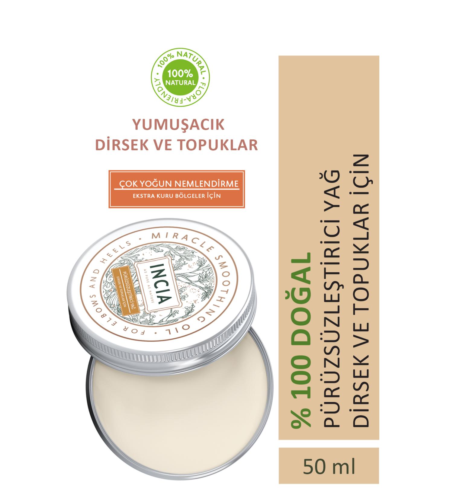 INCIA 0 Natural Smoothing Oil Intensive Moisturizing Cream Organic Elbow Heel Vegan 50 ml - Buy Online on GoSupps.com