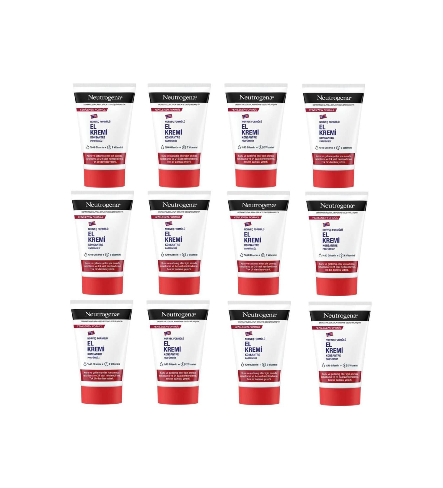 Neutrogena Norwegian Formula Unscented Hand Cream 50 ml 12 Pieces