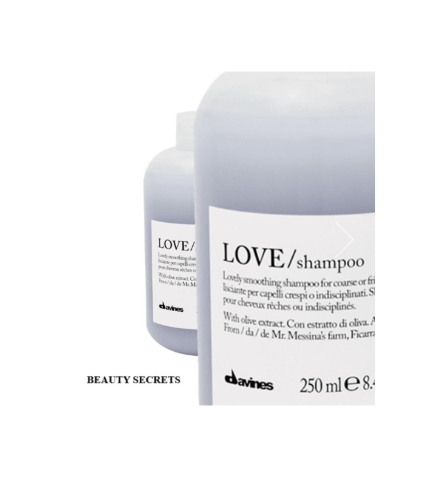 Davines LOVE/smoothing: Straightening Shampoo for Curly Hair (Olive Extract) 8.45fl BEAUTYSECRETSQ21